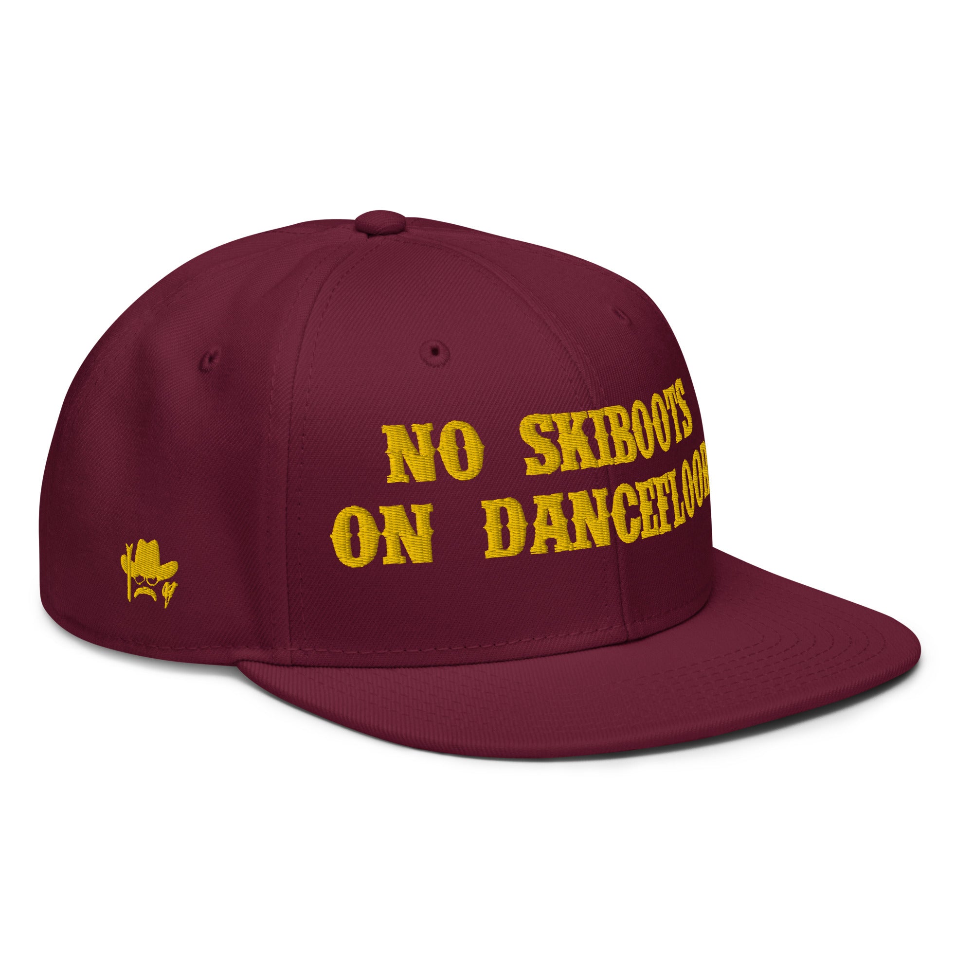 Casquette Snapback Otto Cap No Skiboots on Dancefloor Gold brodé sur 3 côtés