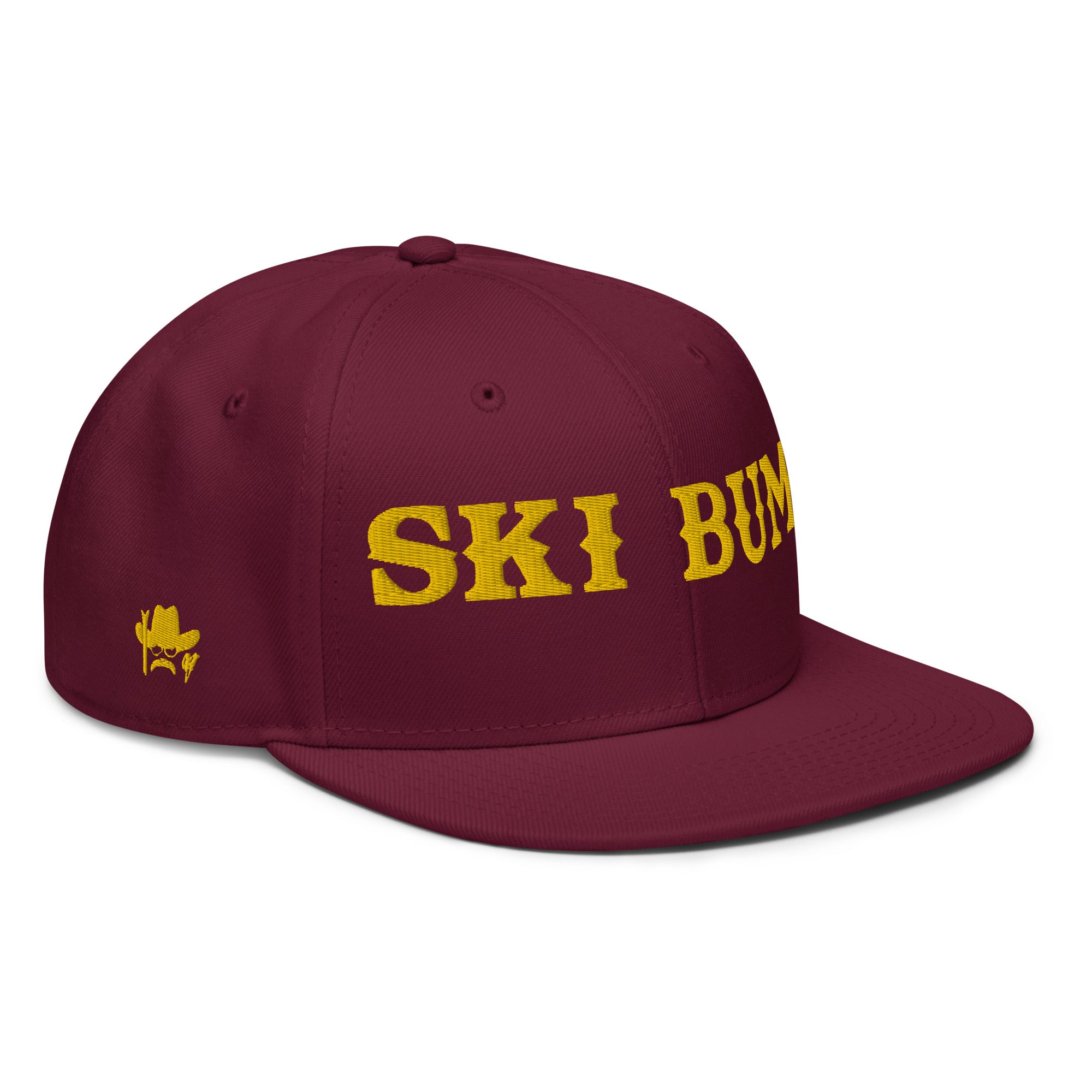 Casquette Snapback Otto Cap Ski Bum Gold brodé 3DPuffy sur 3 côtés