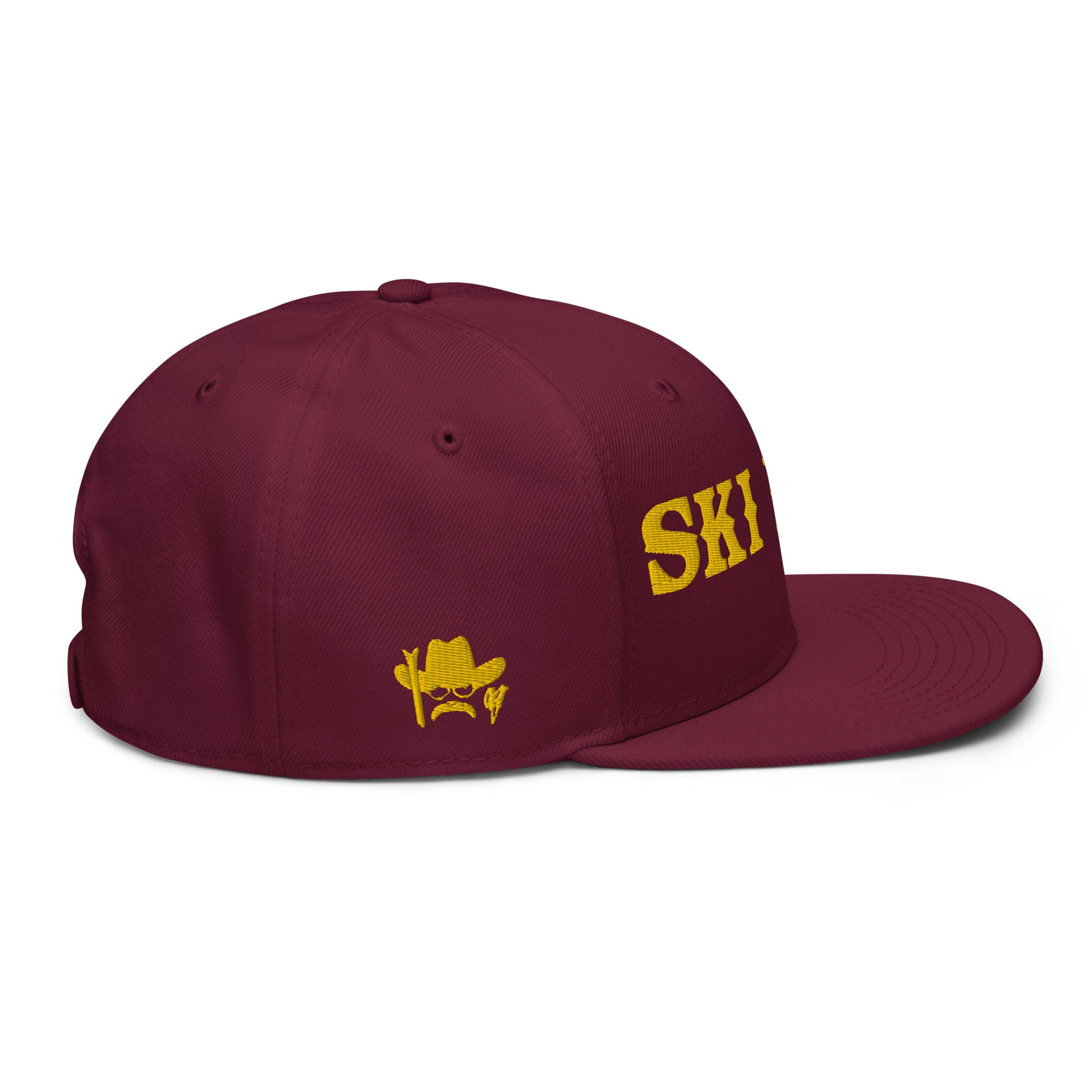 Casquette Snapback Otto Cap Ski Bum Gold brodé 3DPuffy sur 3 côtés