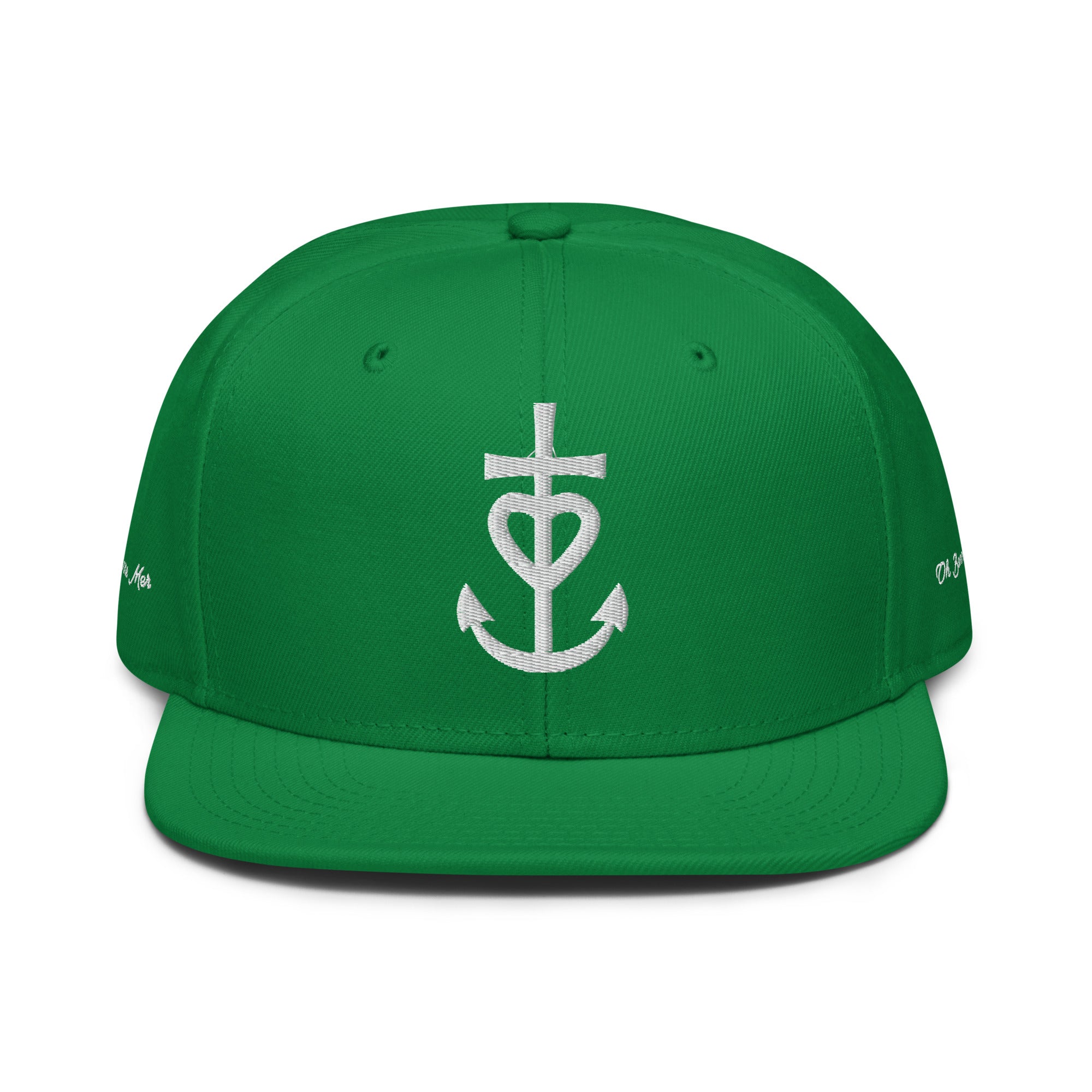 Casquette Snapback Otto Cap Croix de Camargue Oh Bonne Mer brodé blanc sur 3 côtés