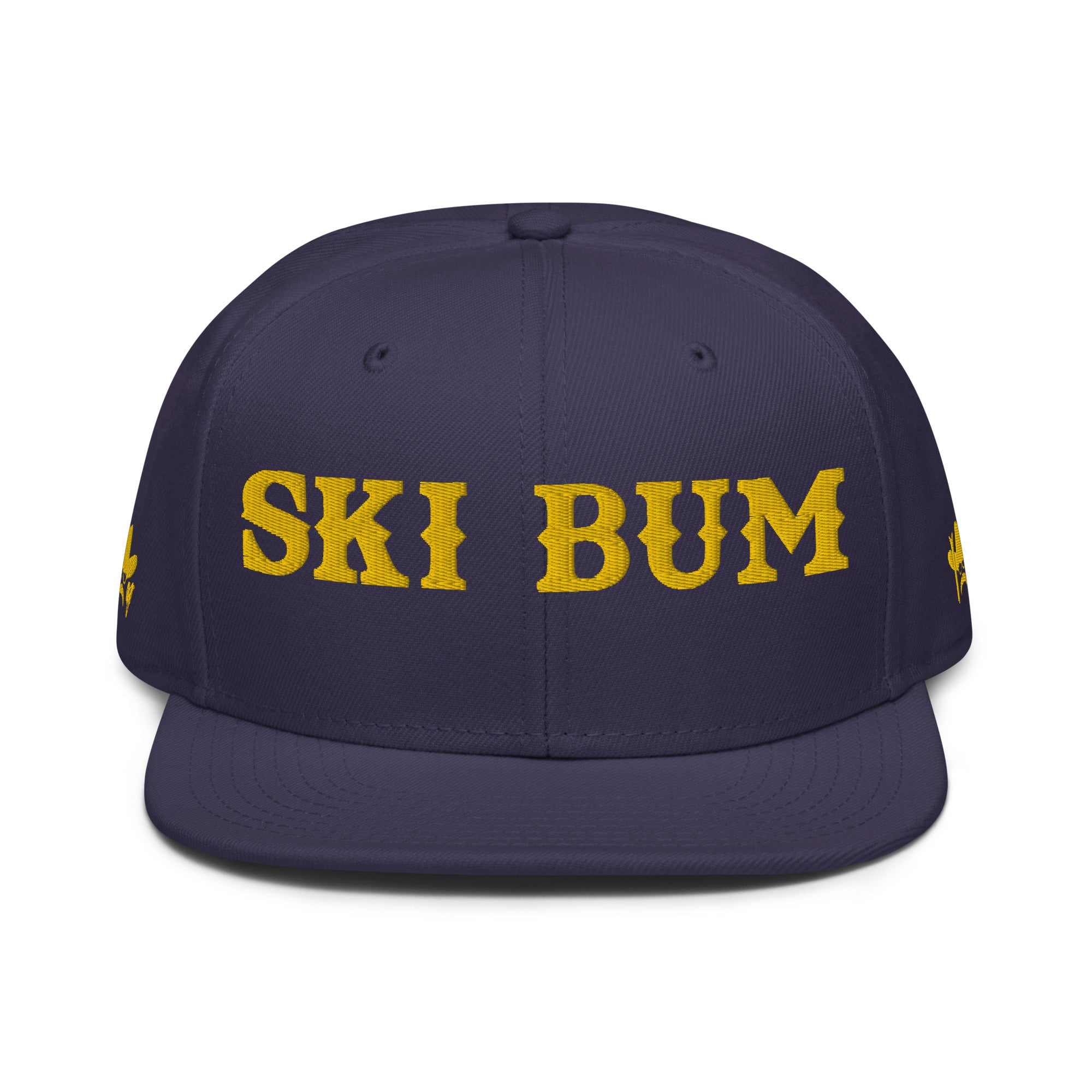 Casquette Snapback Otto Cap Ski Bum Gold brodé 3DPuffy sur 3 côtés