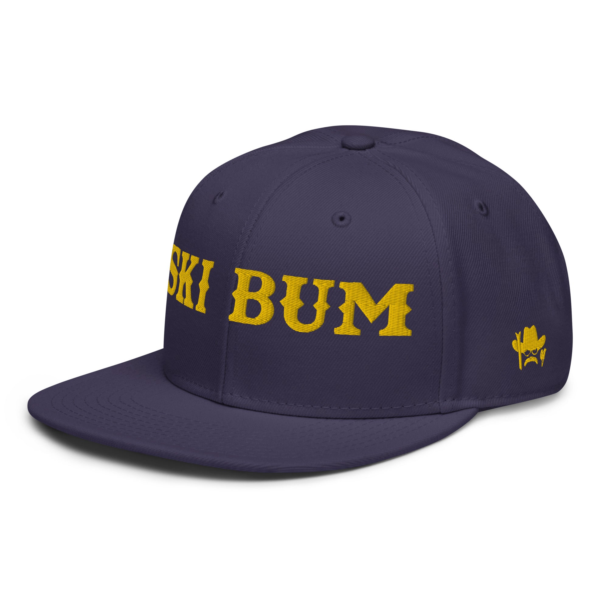Casquette Snapback Otto Cap Ski Bum Gold brodé 3DPuffy sur 3 côtés