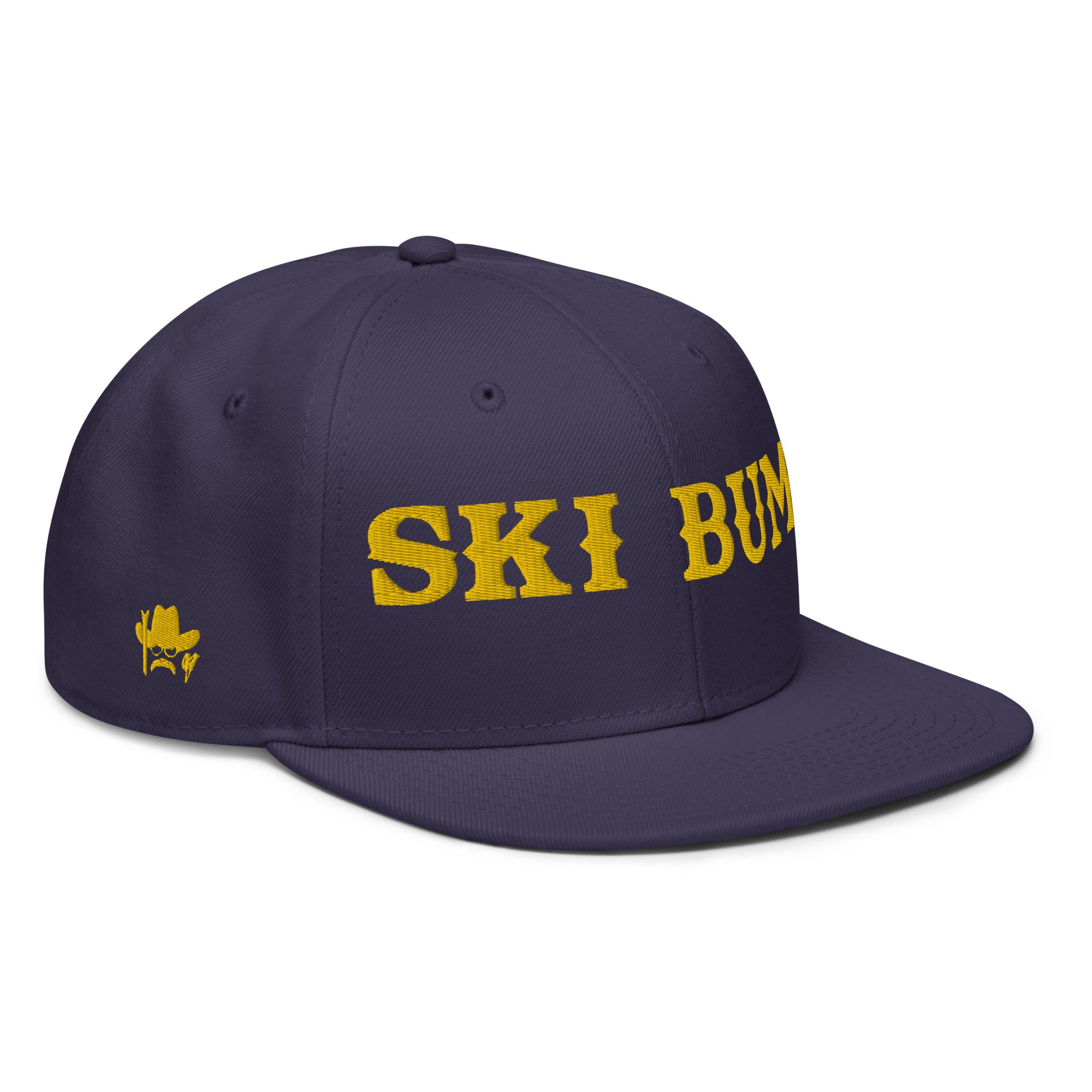Casquette Snapback Otto Cap Ski Bum Gold brodé 3DPuffy sur 3 côtés