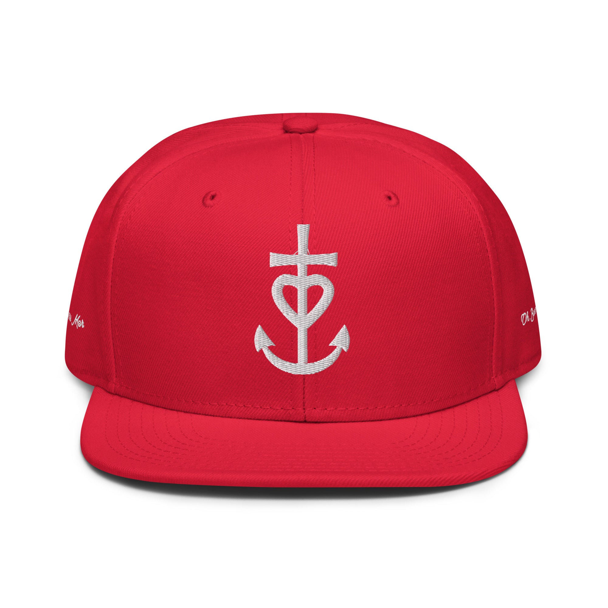 Casquette Snapback Otto Cap Croix de Camargue Oh Bonne Mer brodé blanc sur 3 côtés