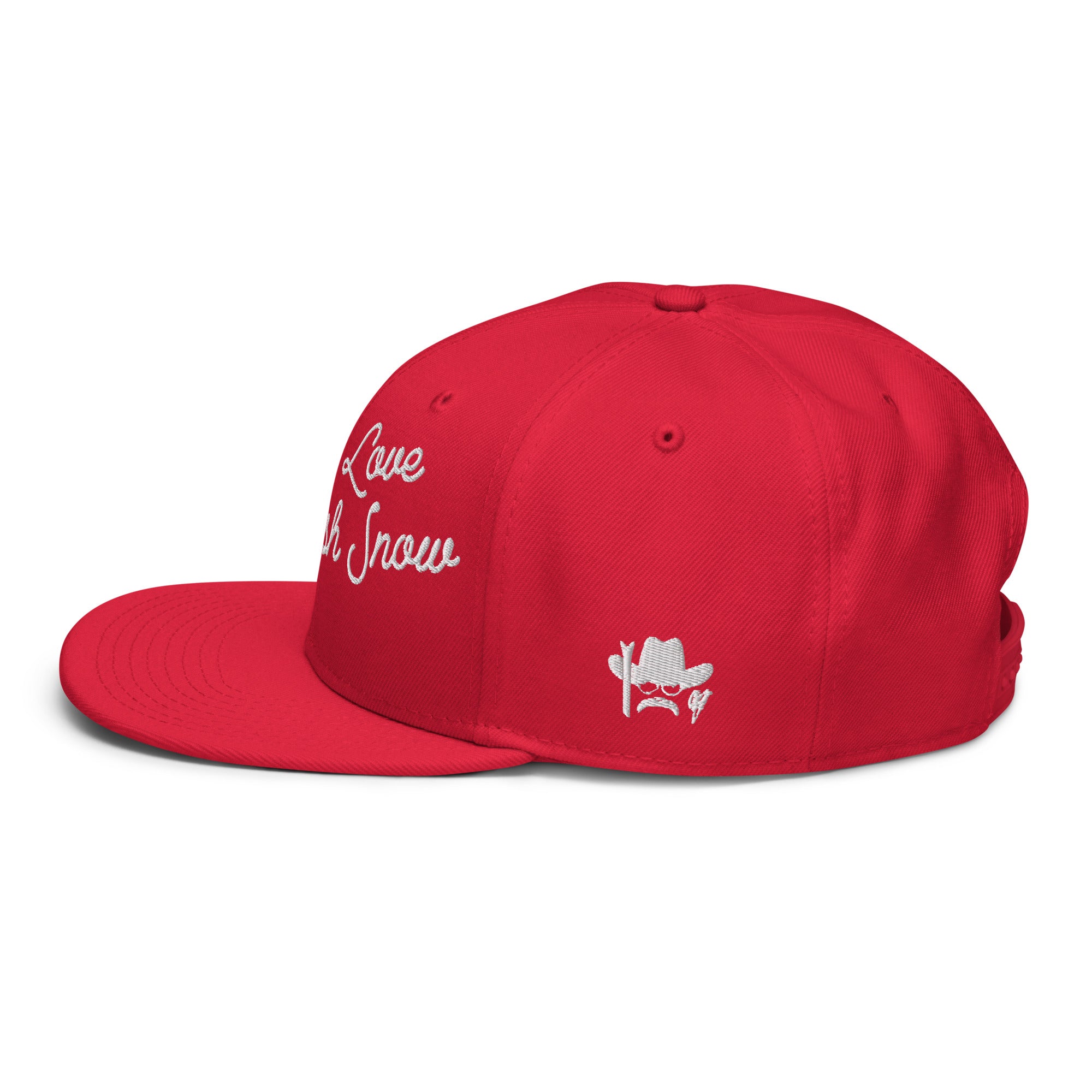 Casquette Snapback Otto Cap Peace, Love and Fresh Snow White brodé sur 3 côtés