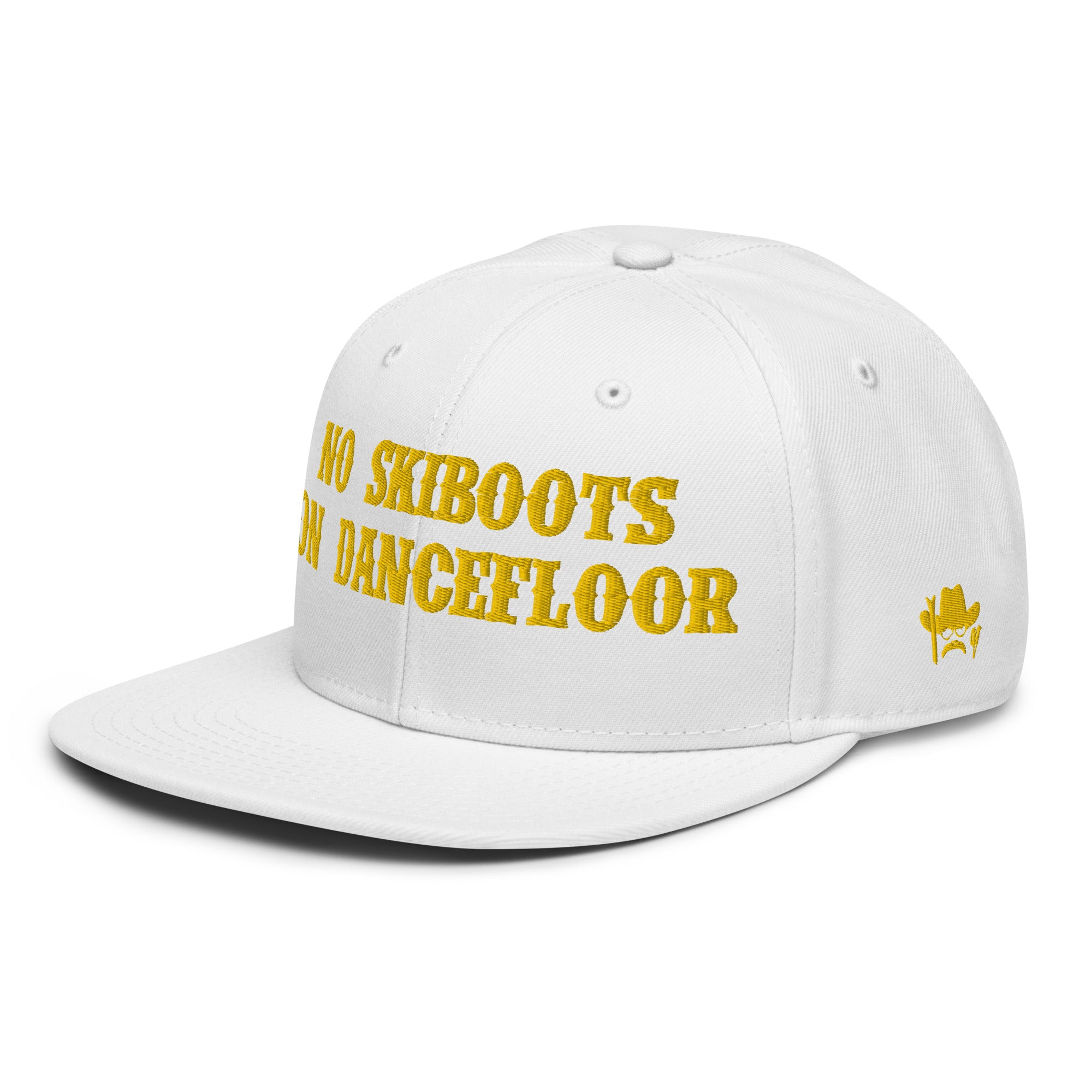 Casquette Snapback Otto Cap No Skiboots on Dancefloor Gold brodé sur 3 côtés