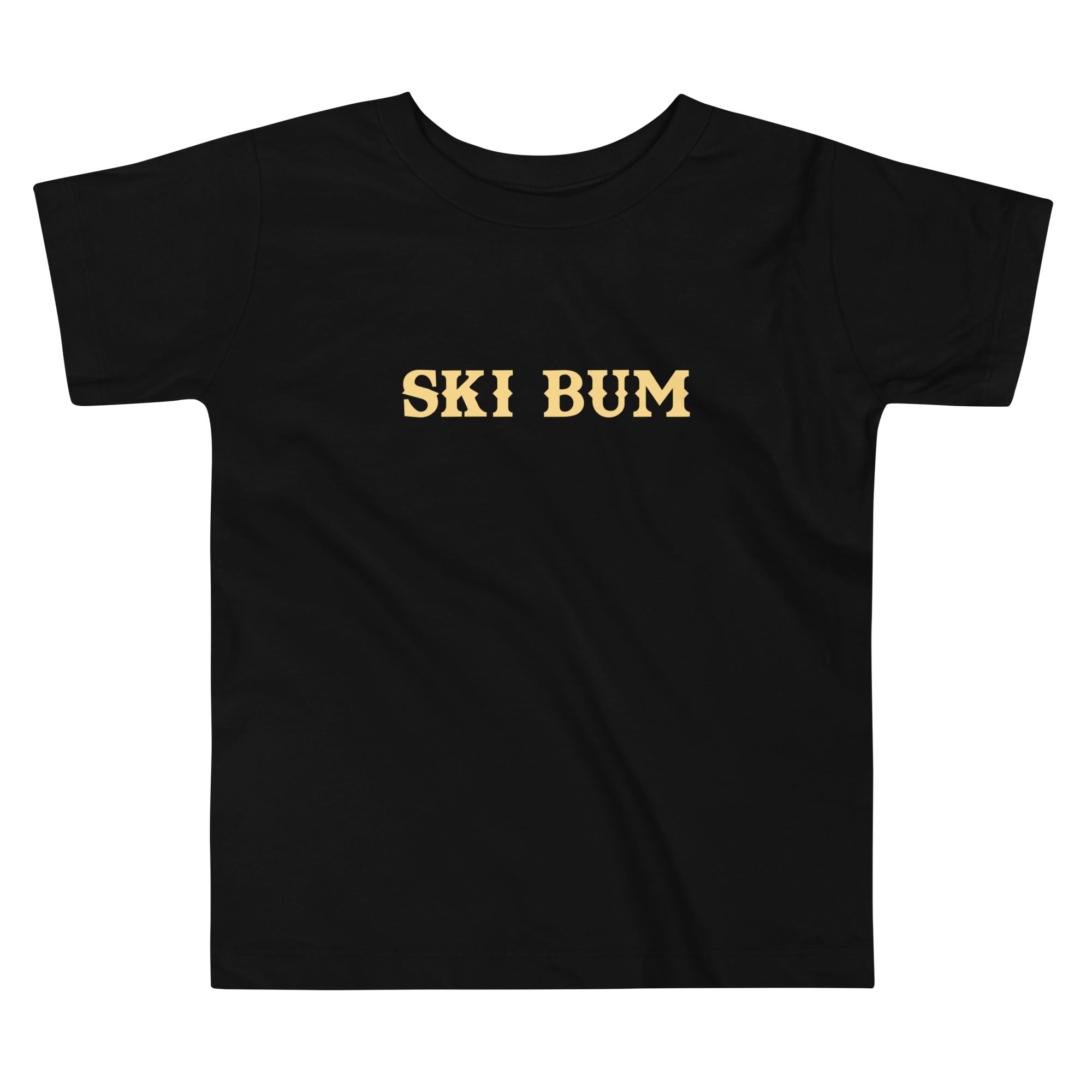 T-shirt pour enfant en bas âge Ski Bum sur fond noir