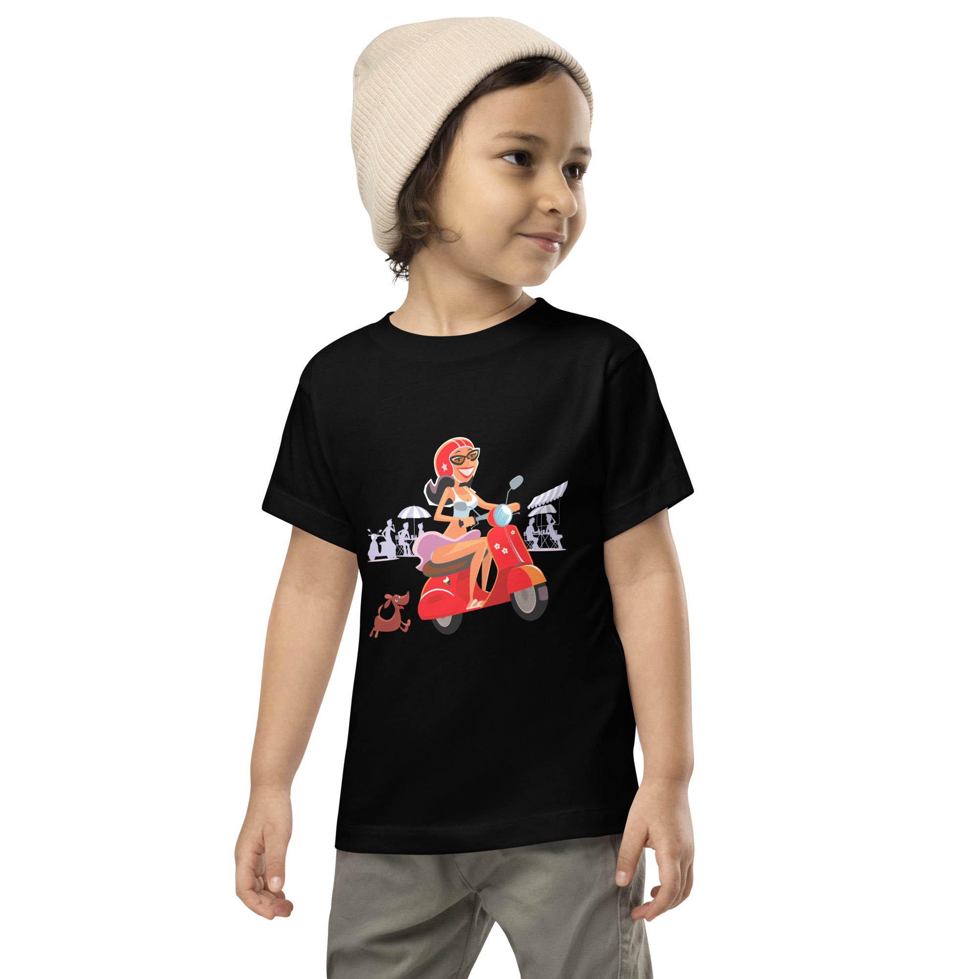 T-shirt pour enfant en bas âge Vespa Girl in St Tropez