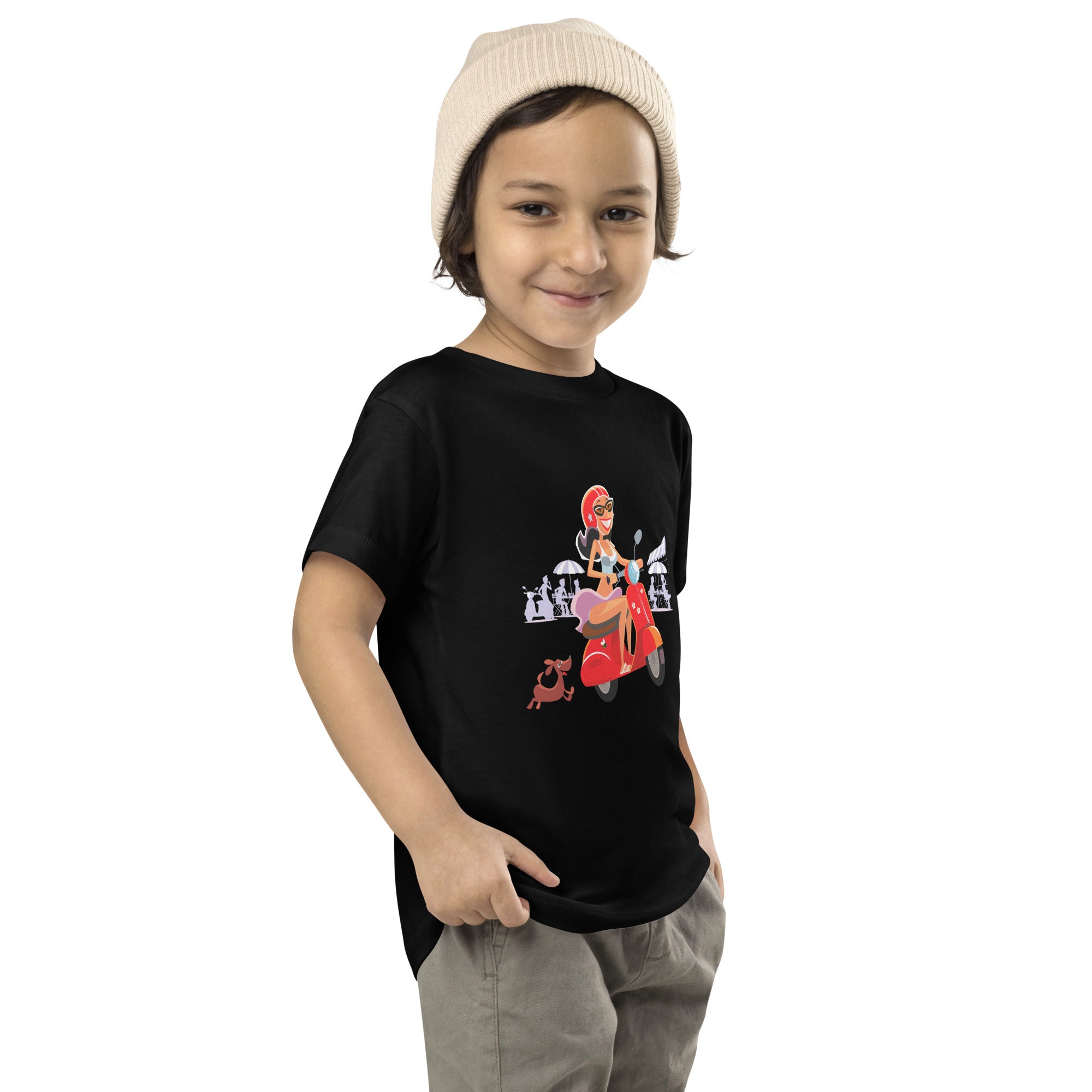 T-shirt pour enfant en bas âge Vespa Girl in St Tropez