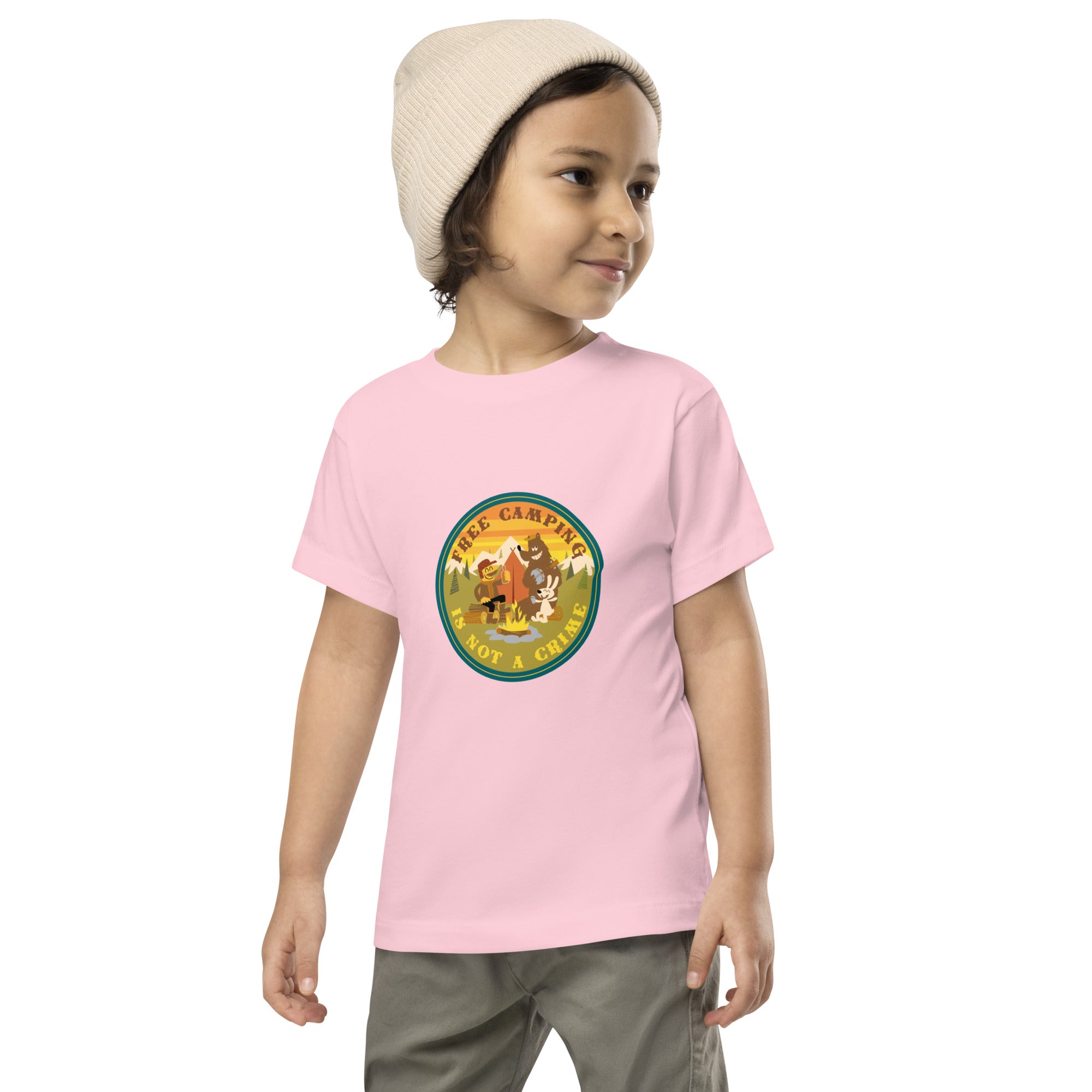 T-shirt pour enfant en bas âge Free Camping is not a Crime