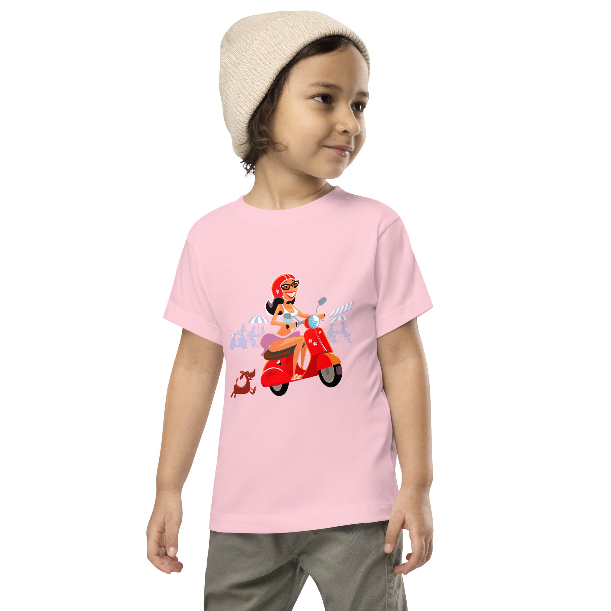 T-shirt pour enfant en bas âge Vespa Girl in St Tropez