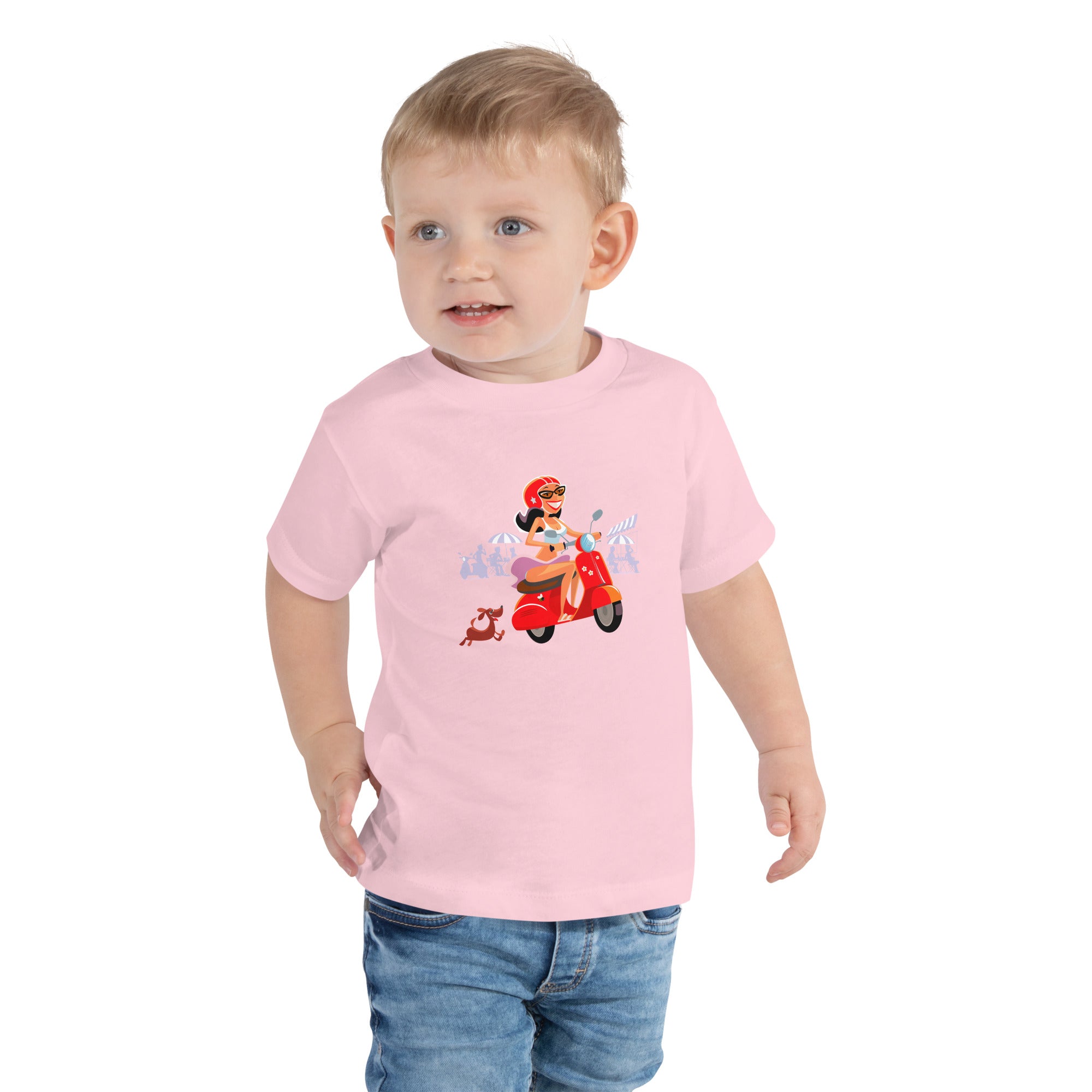 T-shirt pour enfant en bas âge Vespa Girl in St Tropez