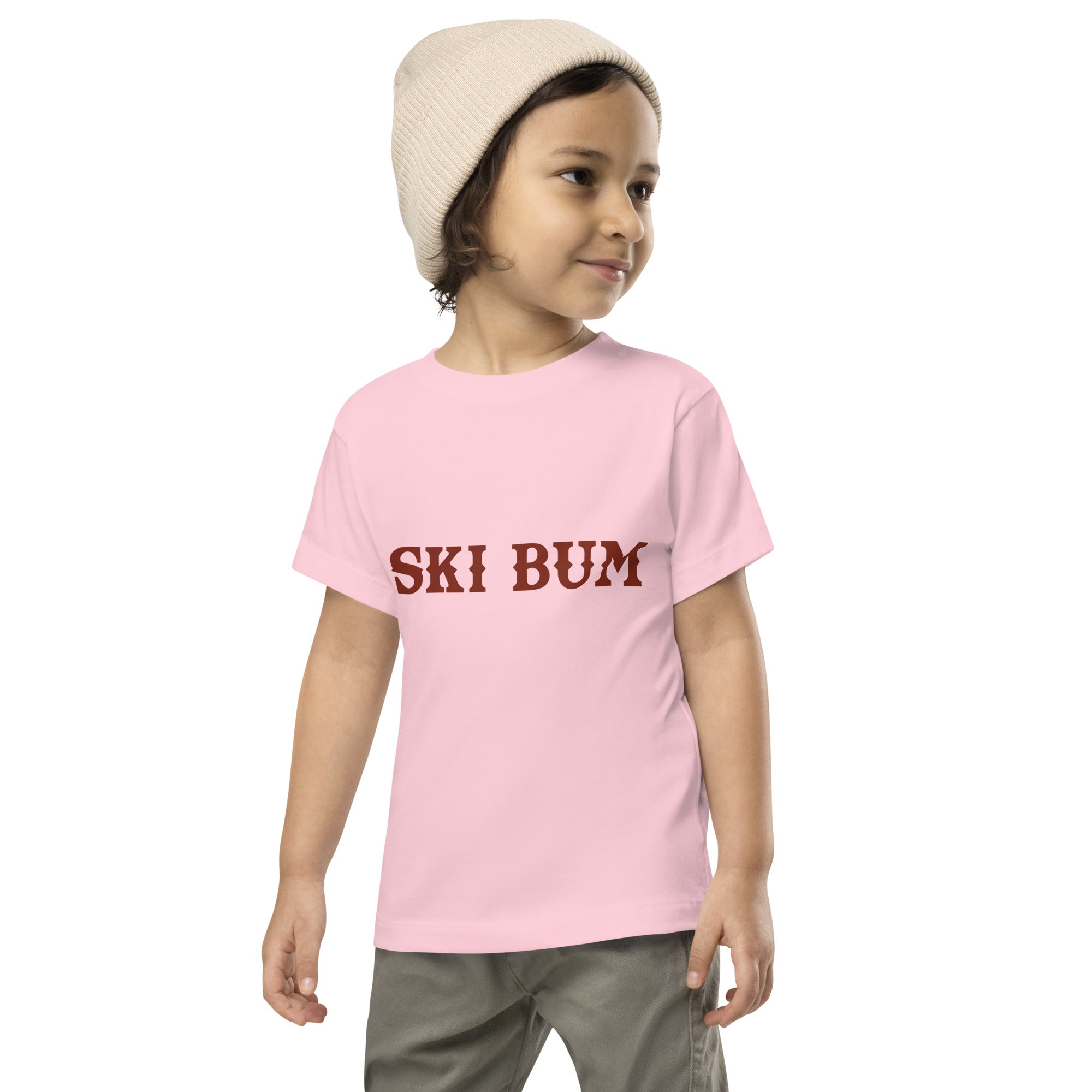 T-shirt pour enfant en bas âge Ski Bum sur fond clair