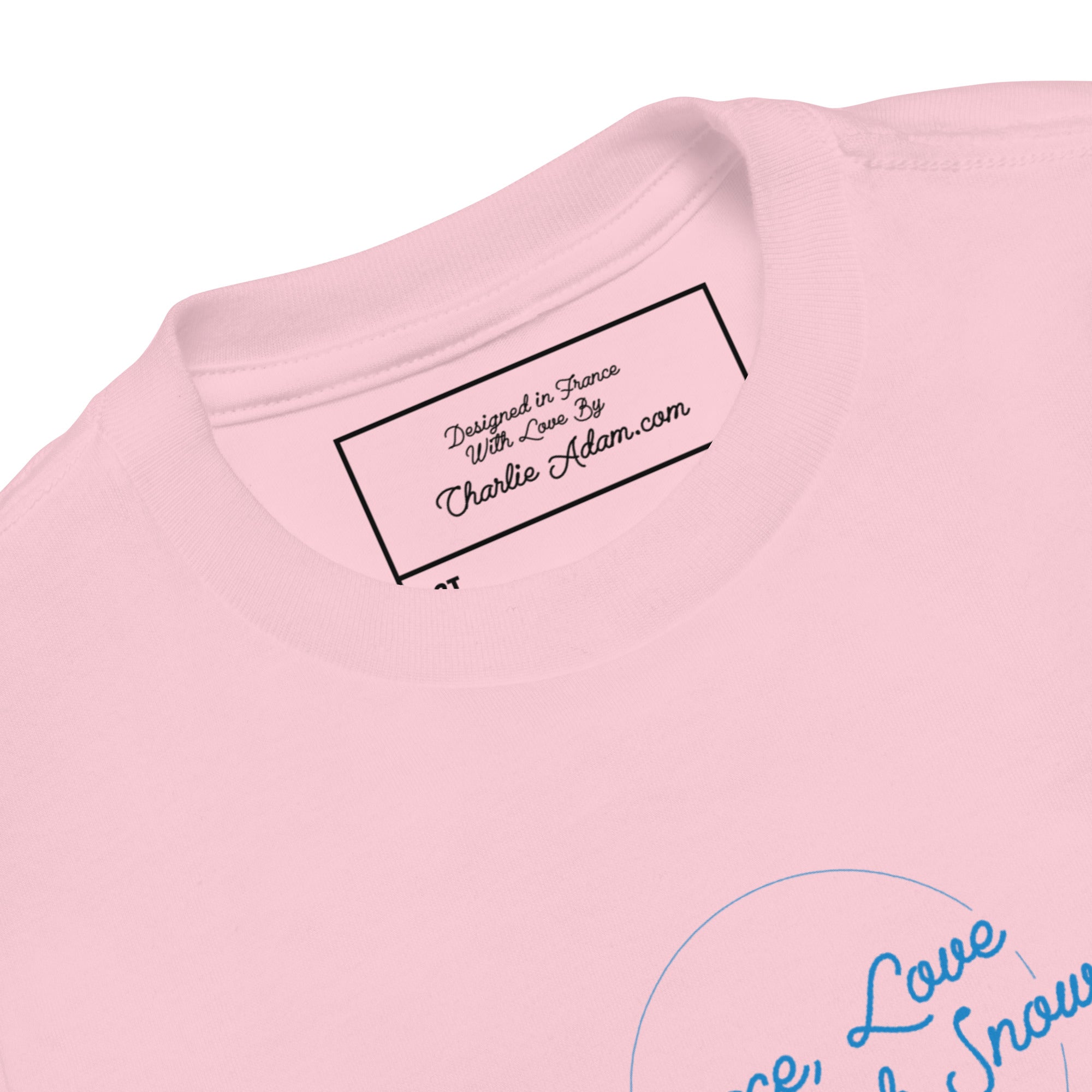 T-shirt pour enfant en bas âge Peace, Love and Fresh Snow