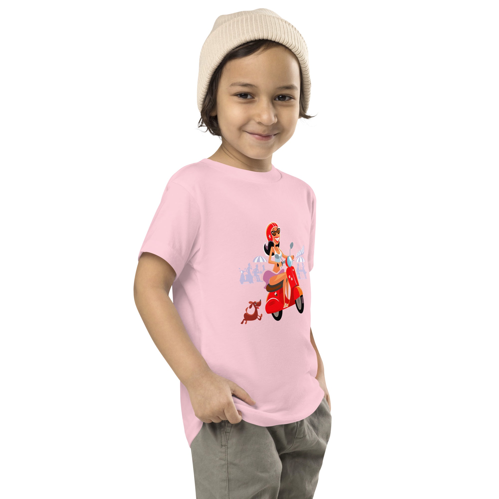 T-shirt pour enfant en bas âge Vespa Girl in St Tropez