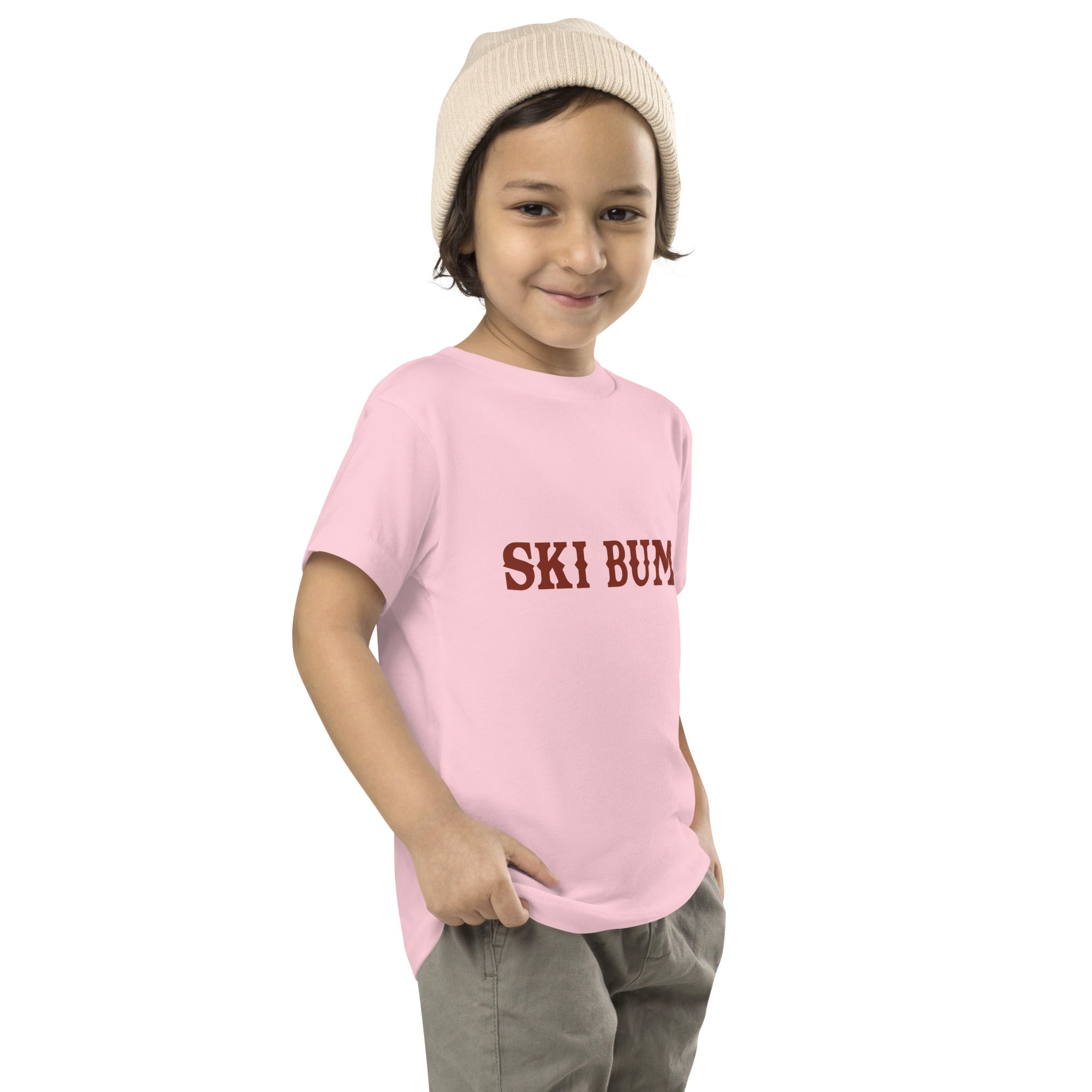 T-shirt pour enfant en bas âge Ski Bum sur fond clair