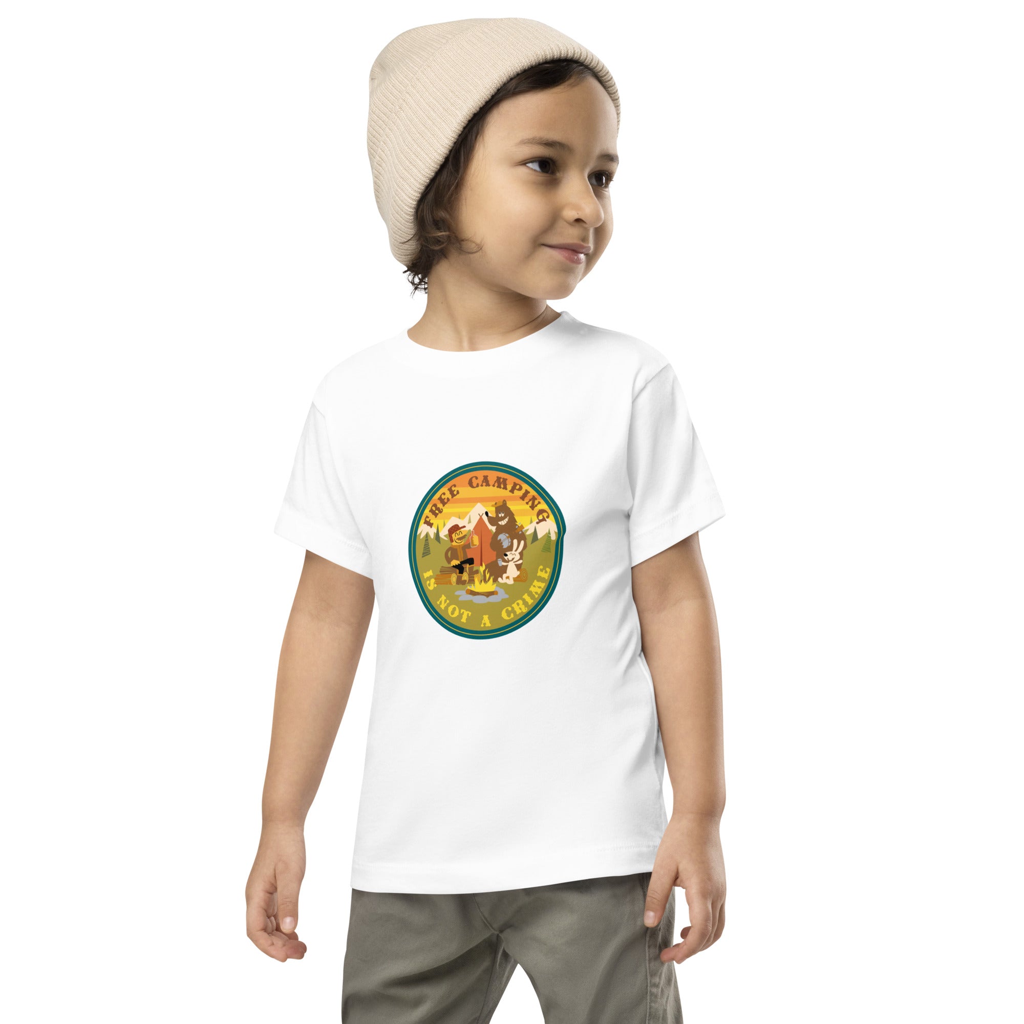 T-shirt pour enfant en bas âge Free Camping is not a Crime