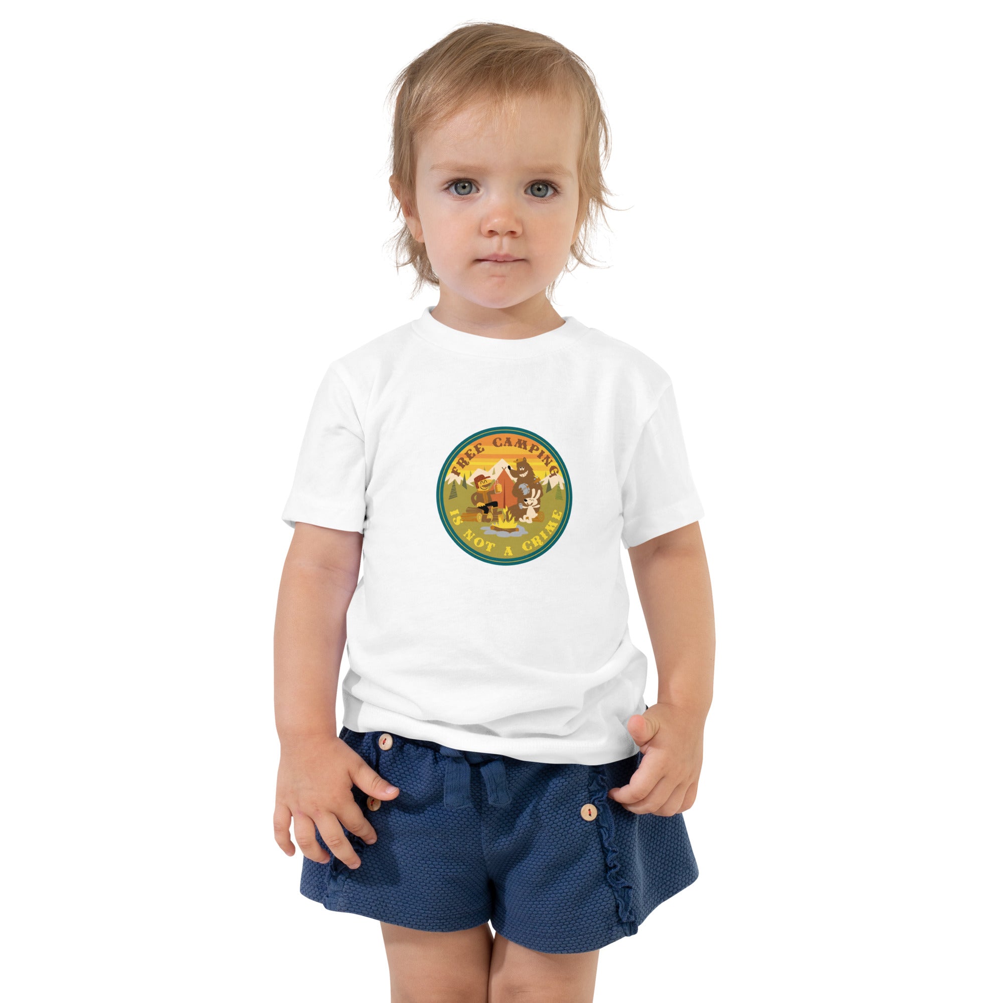 T-shirt pour enfant en bas âge Free Camping is not a Crime
