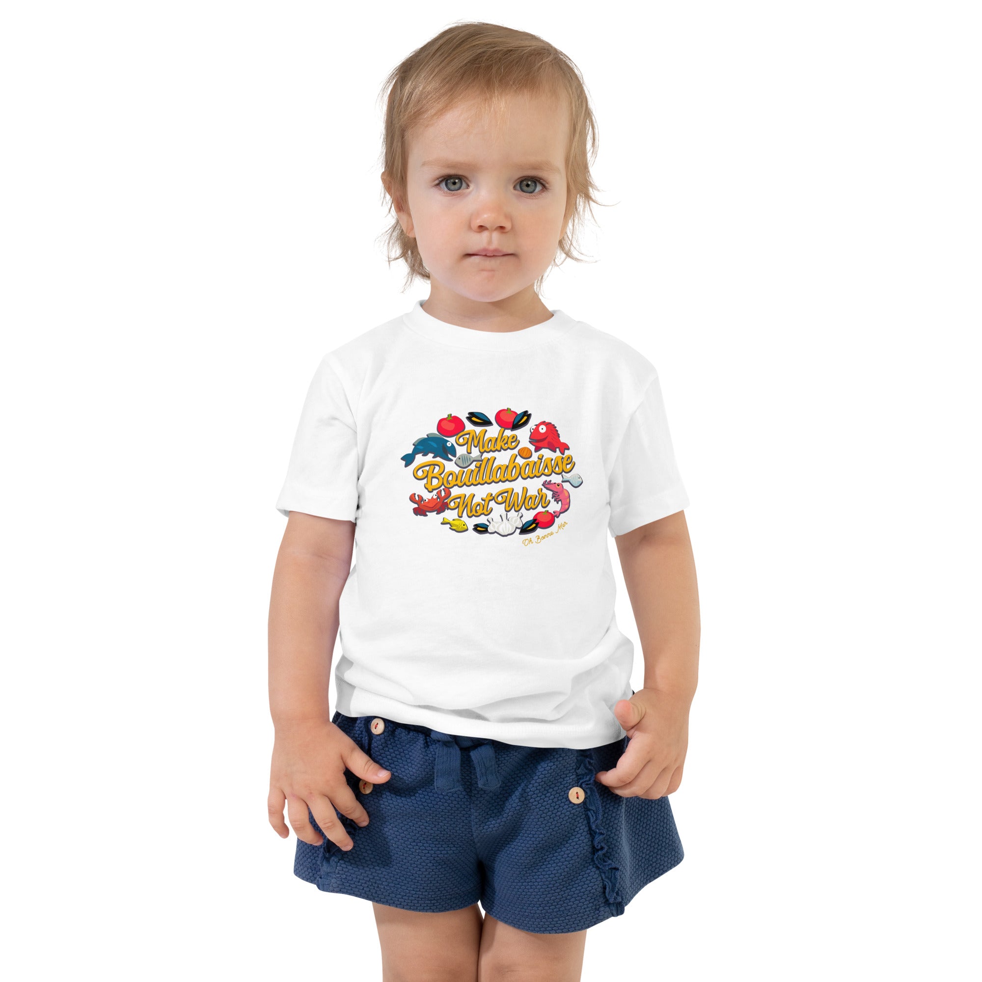T-shirt pour enfant en bas âge Make Bouillabaisse Not War