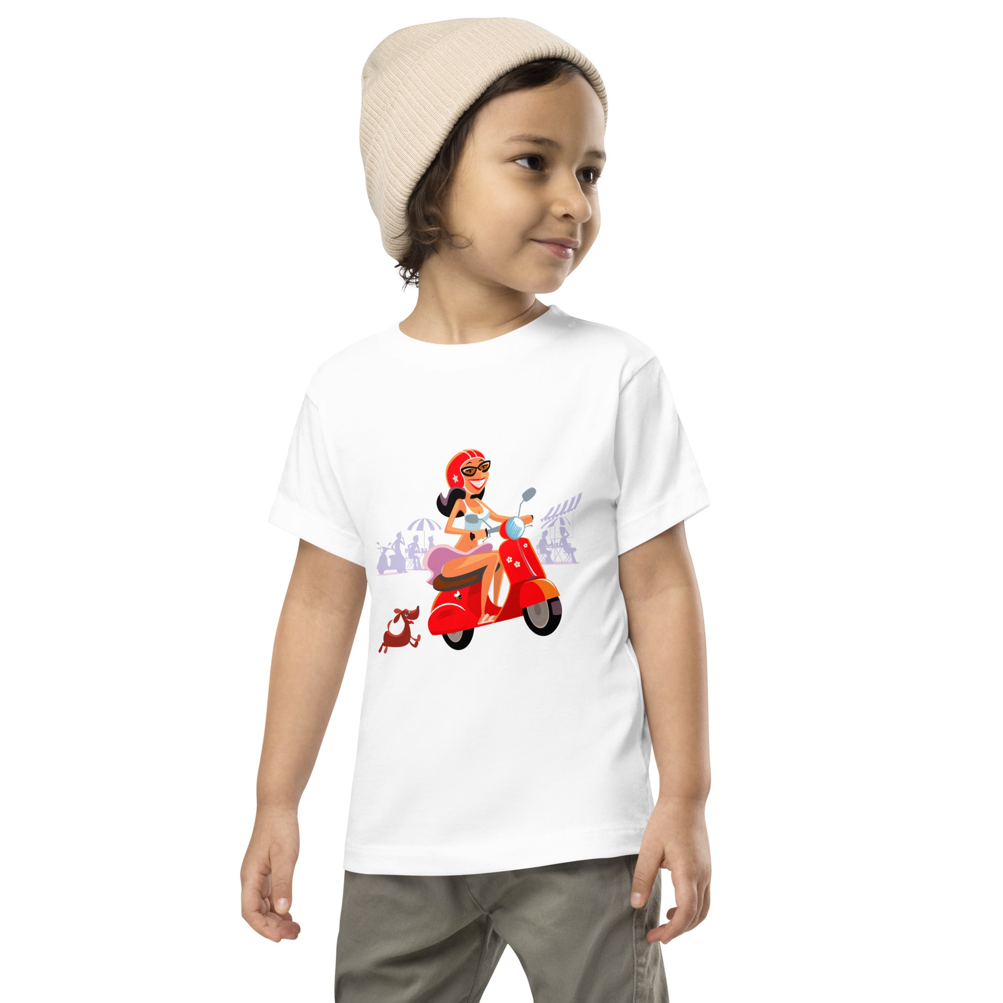 T-shirt pour enfant en bas âge Vespa Girl in St Tropez