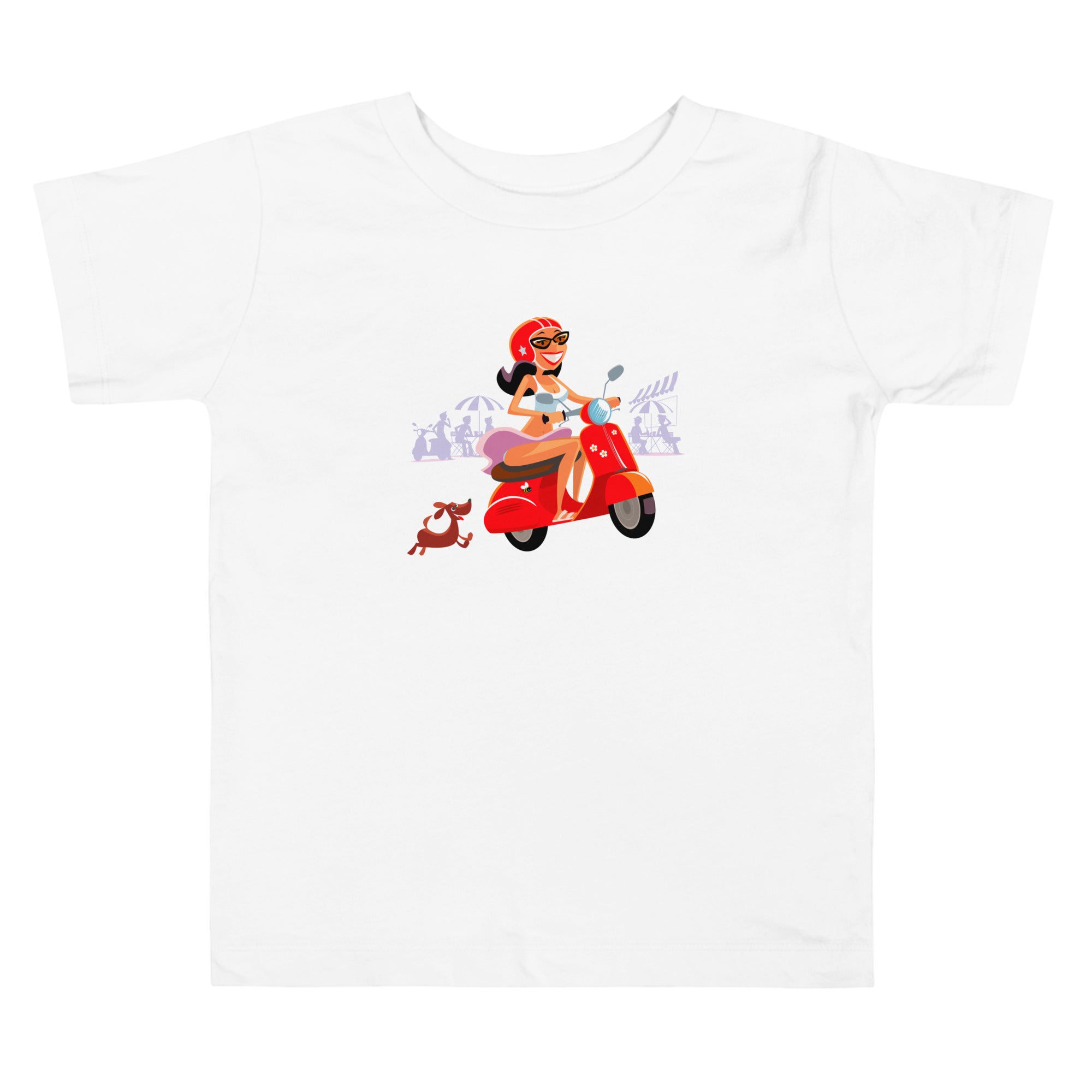 T-shirt pour enfant en bas âge Vespa Girl in St Tropez