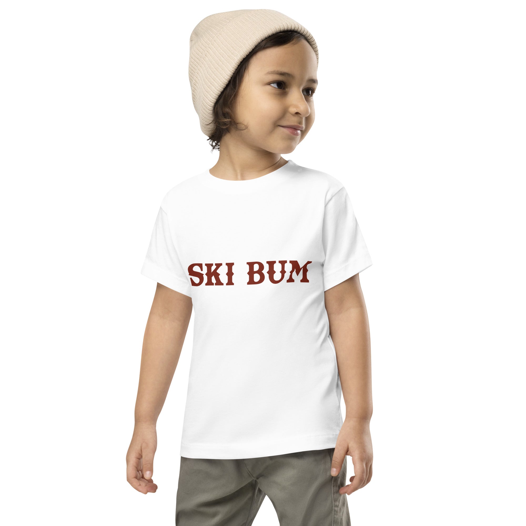 T-shirt pour enfant en bas âge Ski Bum sur fond clair