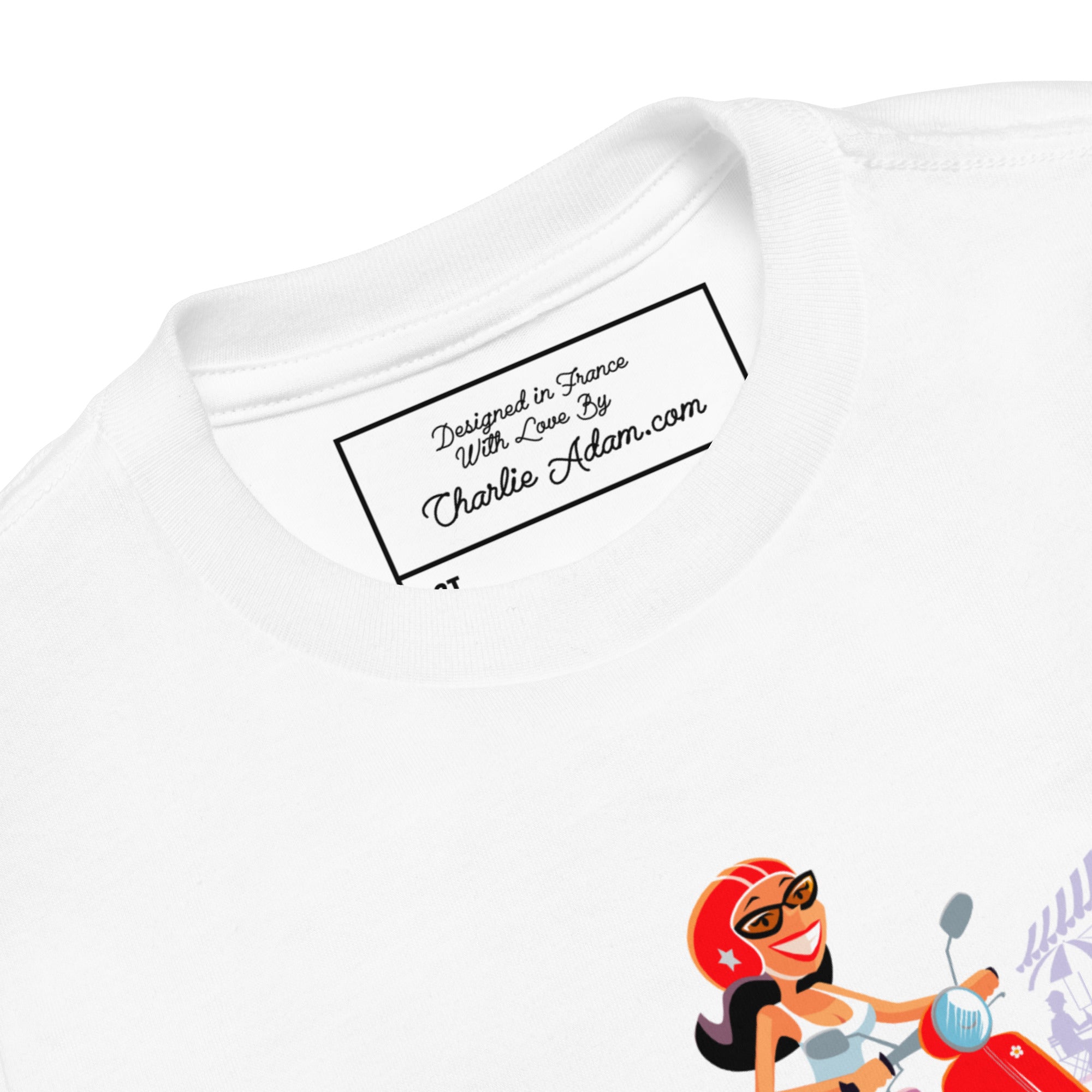 T-shirt pour enfant en bas âge Vespa Girl in St Tropez