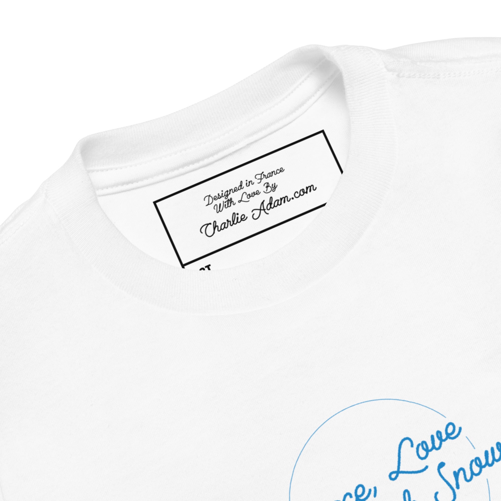 T-shirt pour enfant en bas âge Peace, Love and Fresh Snow