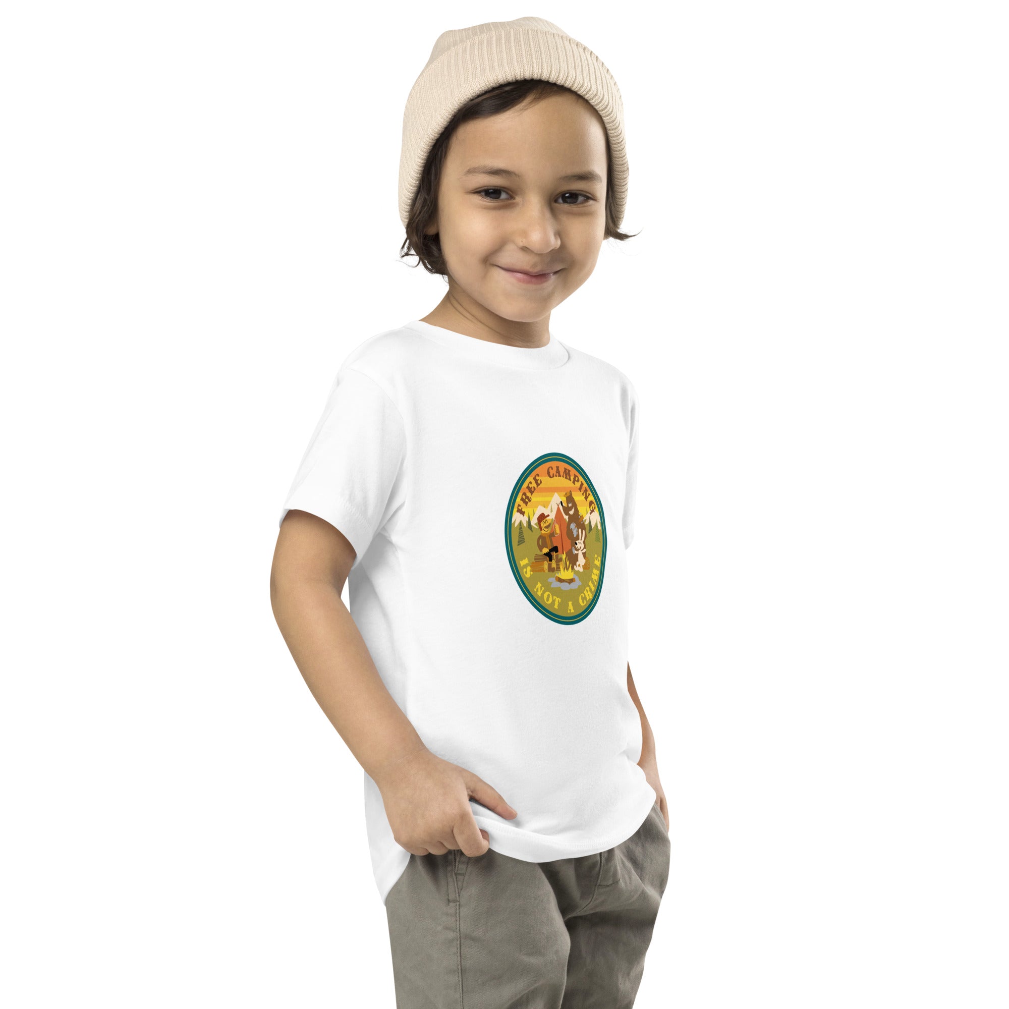 T-shirt pour enfant en bas âge Free Camping is not a Crime