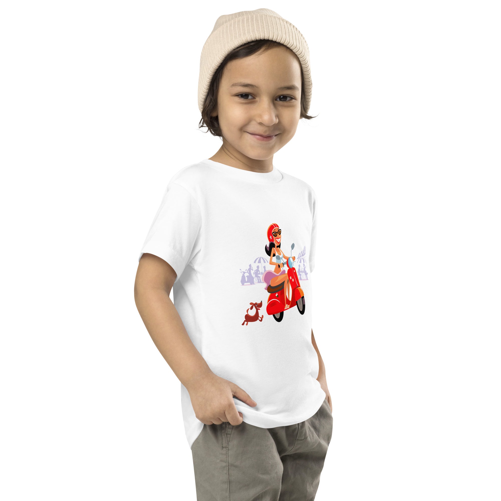 T-shirt pour enfant en bas âge Vespa Girl in St Tropez