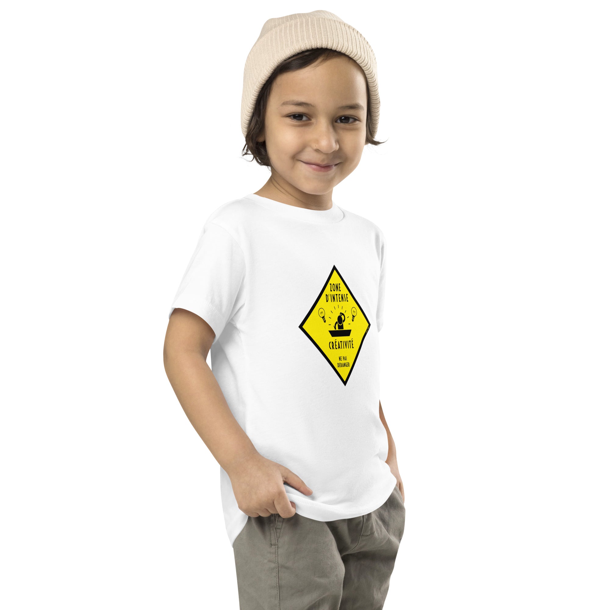 T-shirt pour enfant en bas âge Zone d'intense créativité, Ne pas déranger