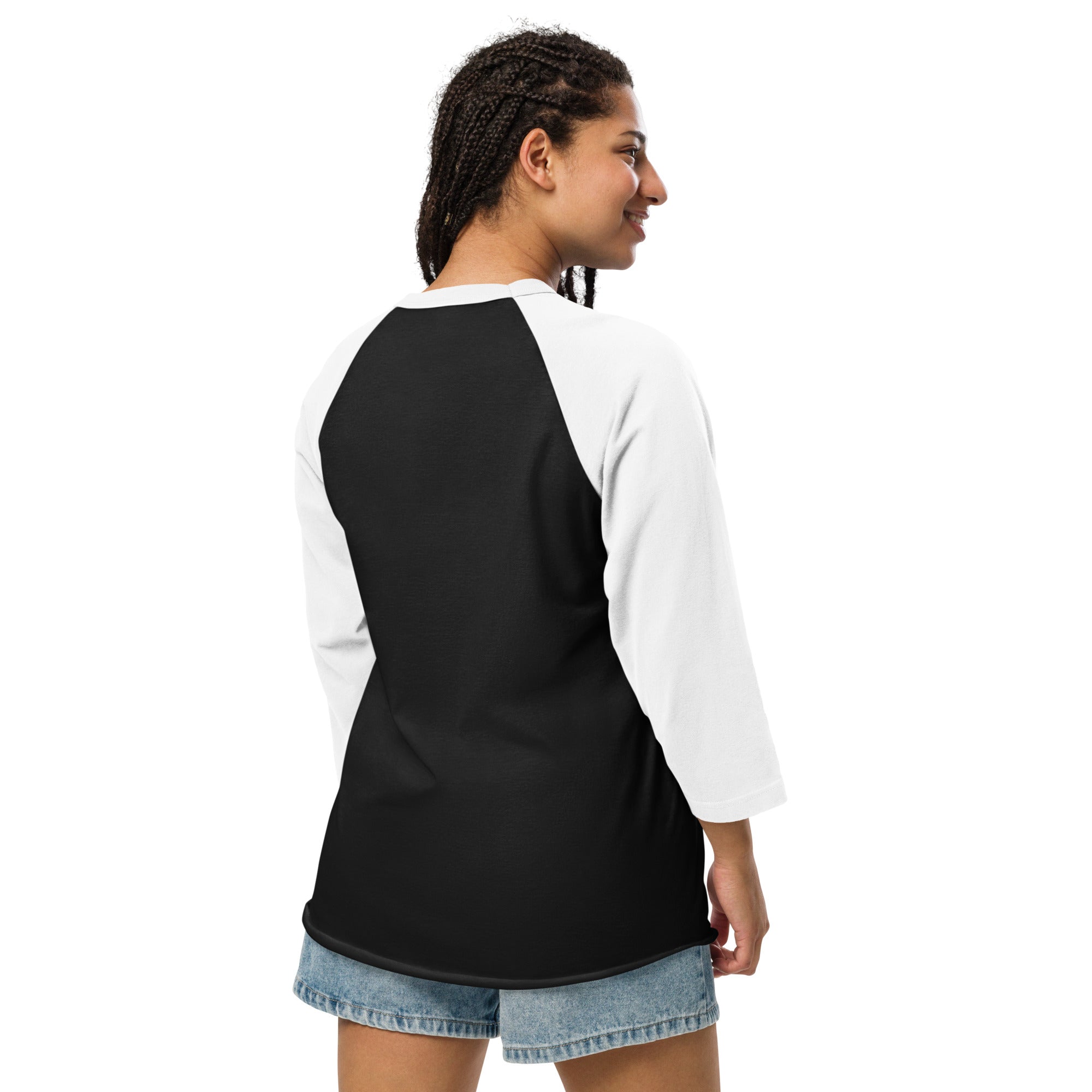 3/4 sleeve raglan t-shirt Superboogieman Saves the Party
