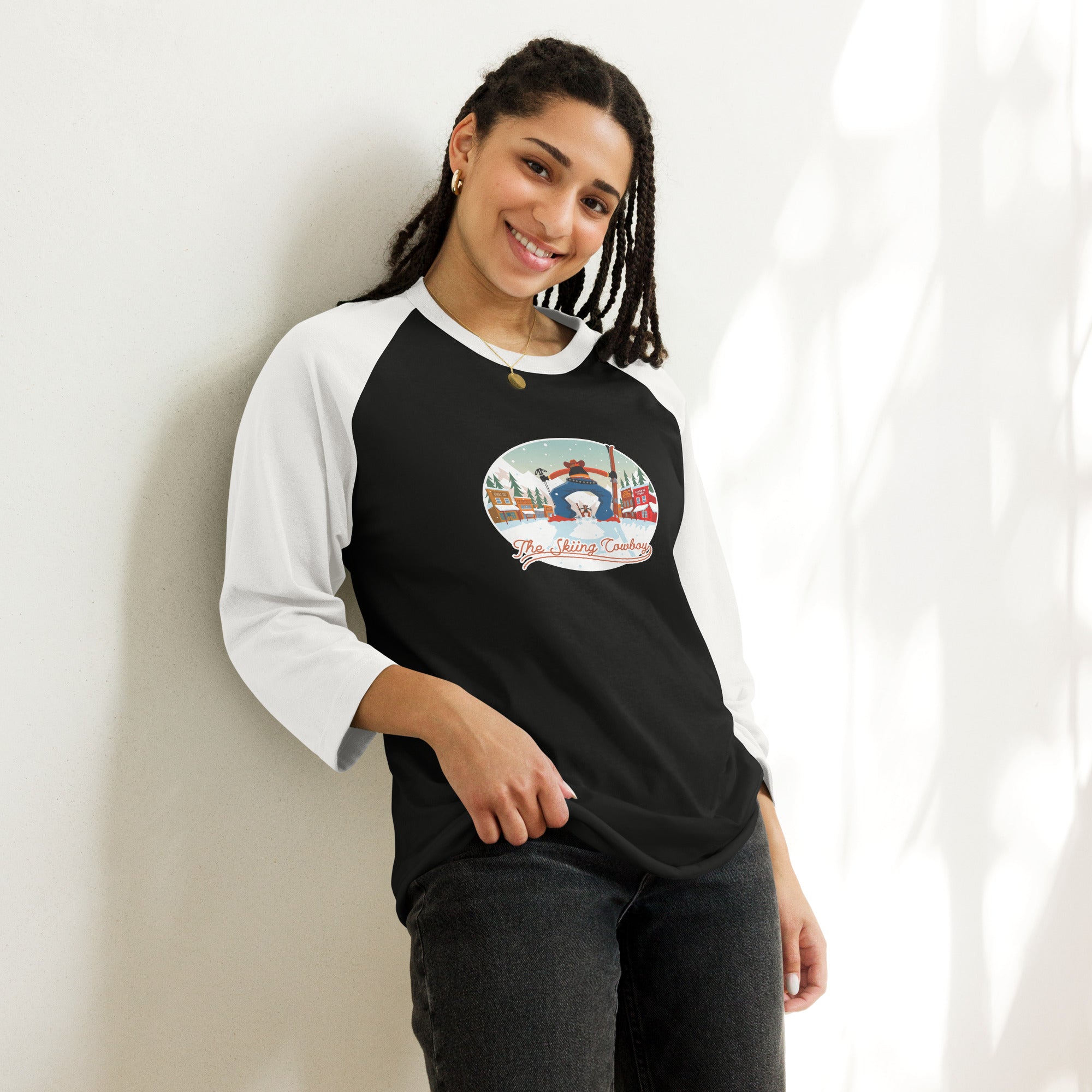 T-shirt à manches Raglan 3/4 Ski Fight at OK Corral