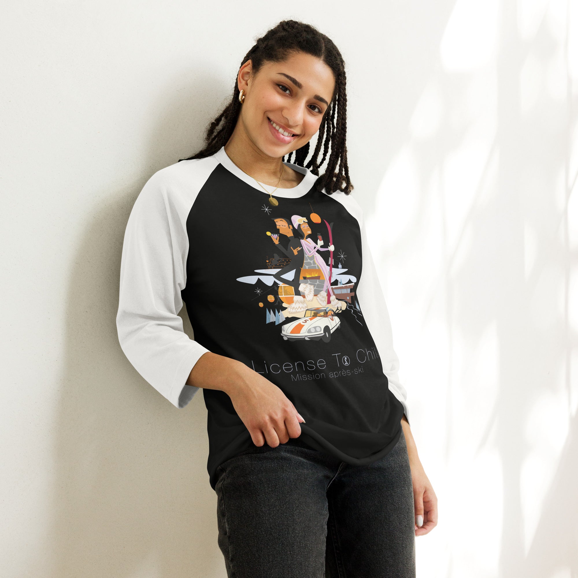 T-shirt à manches Raglan 3/4 License To Chill Mission Après-Ski