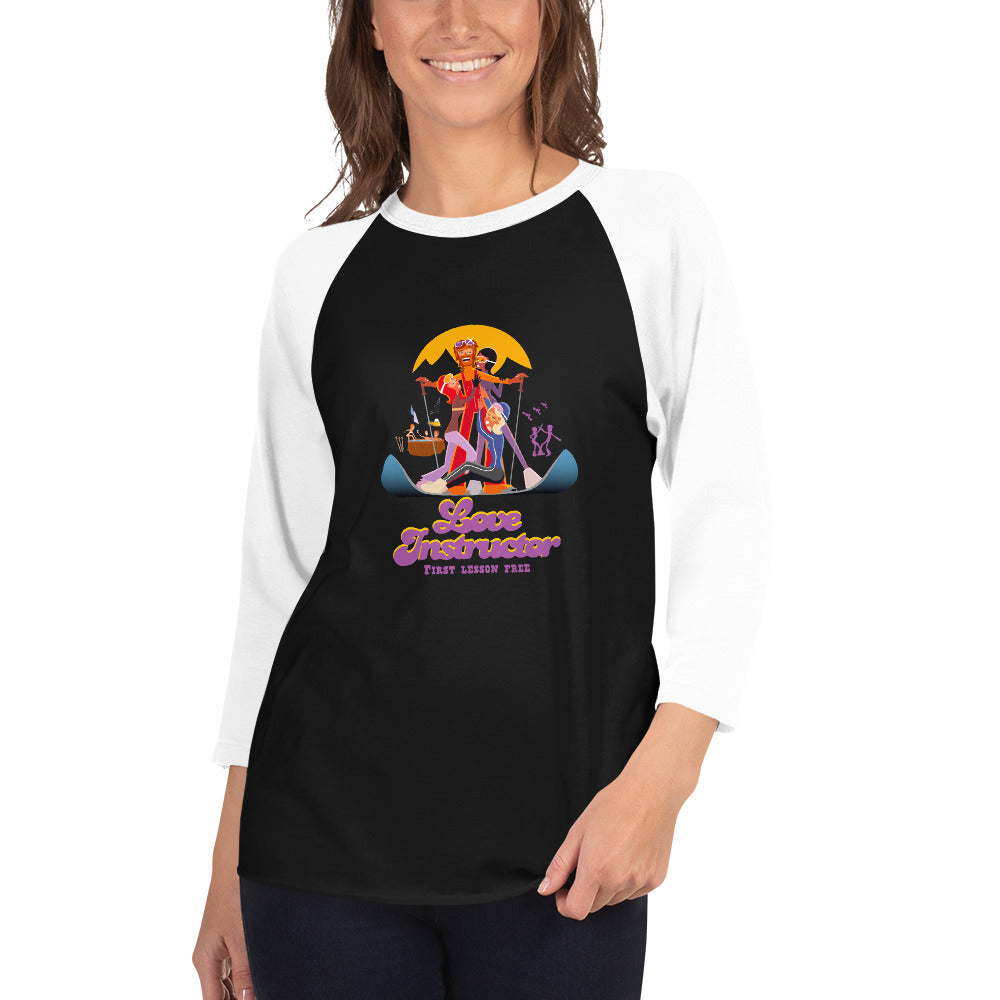 T-shirt à manches Raglan 3/4 Love instructor First lesson free