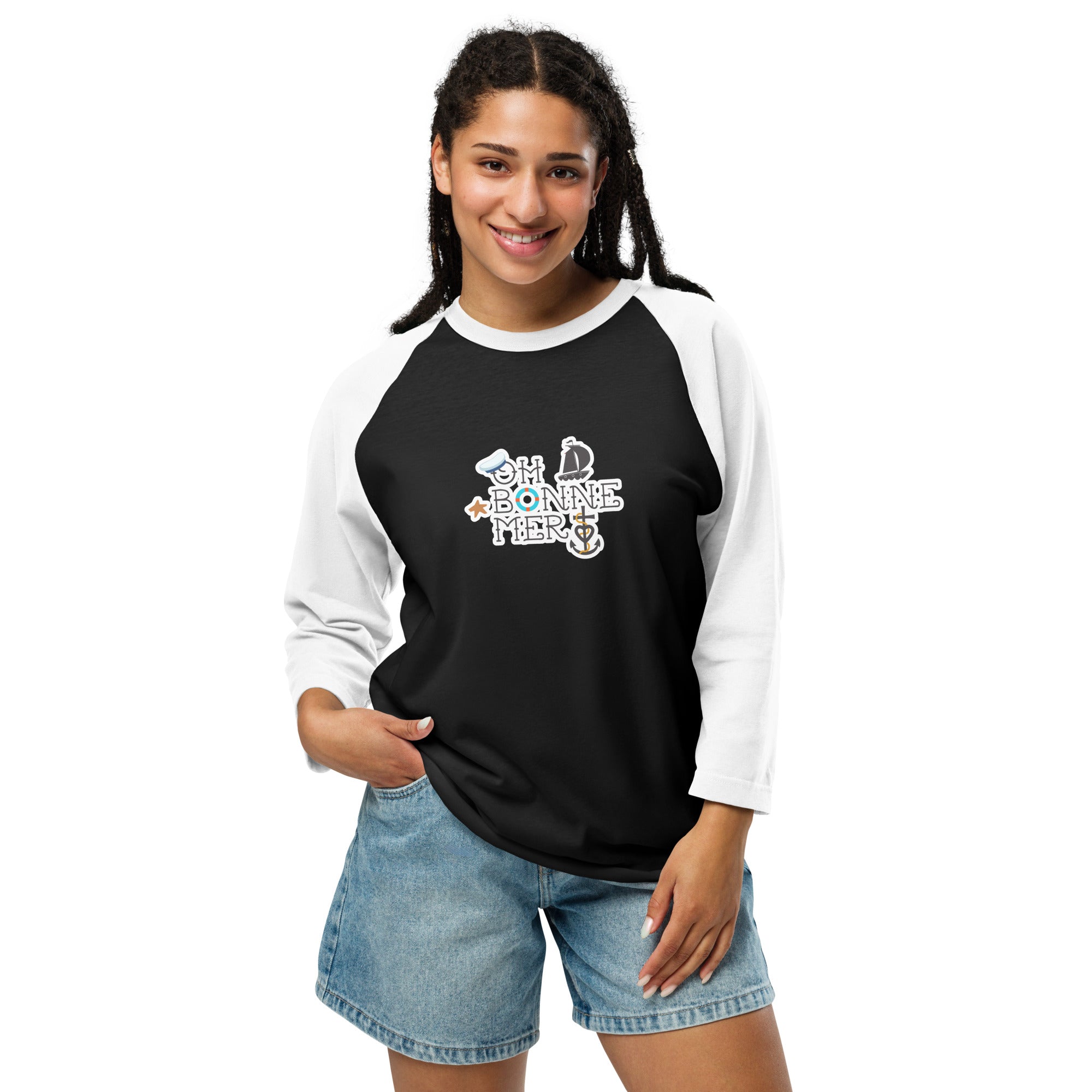 T-shirt à manches Raglan 3/4 Oh Bonne Mer 3