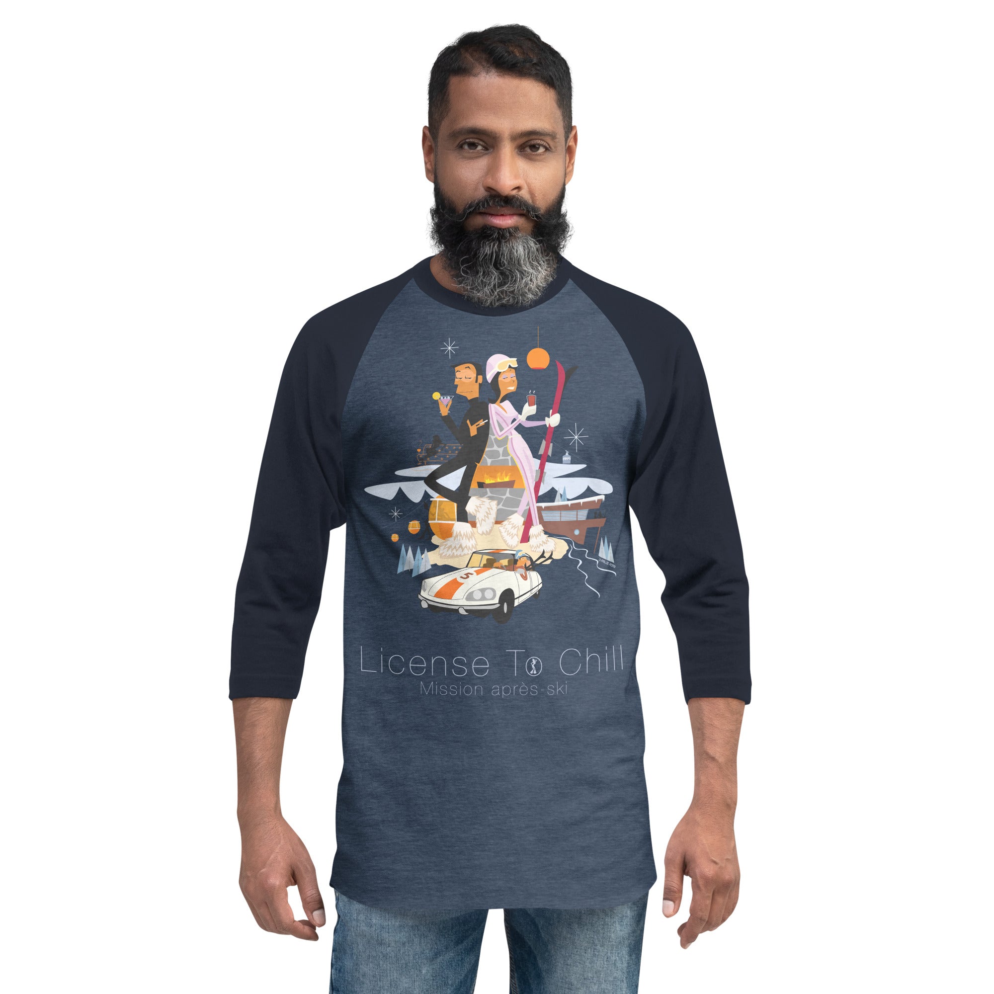 T-shirt à manches Raglan 3/4 License To Chill Mission Après-Ski