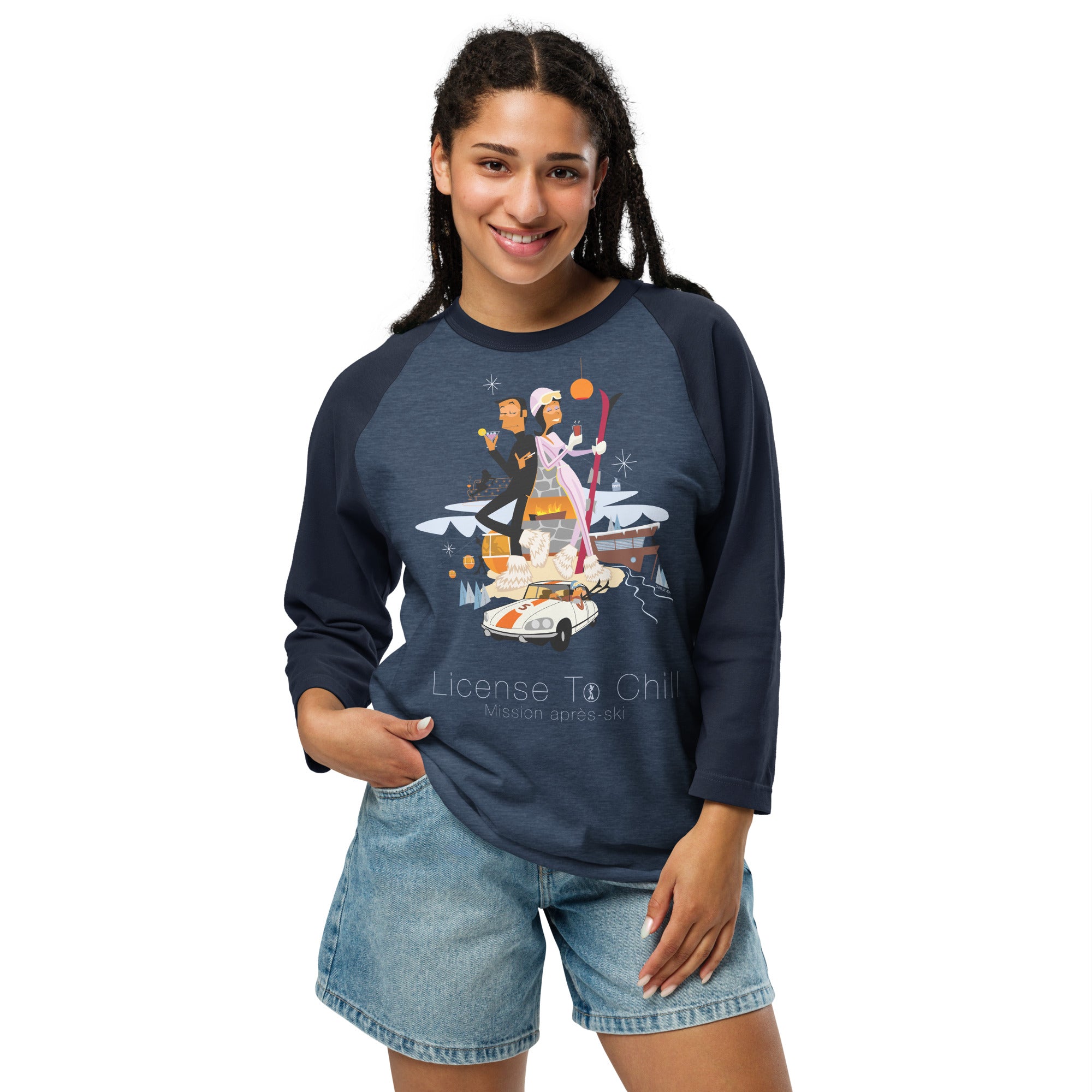 T-shirt à manches Raglan 3/4 License To Chill Mission Après-Ski