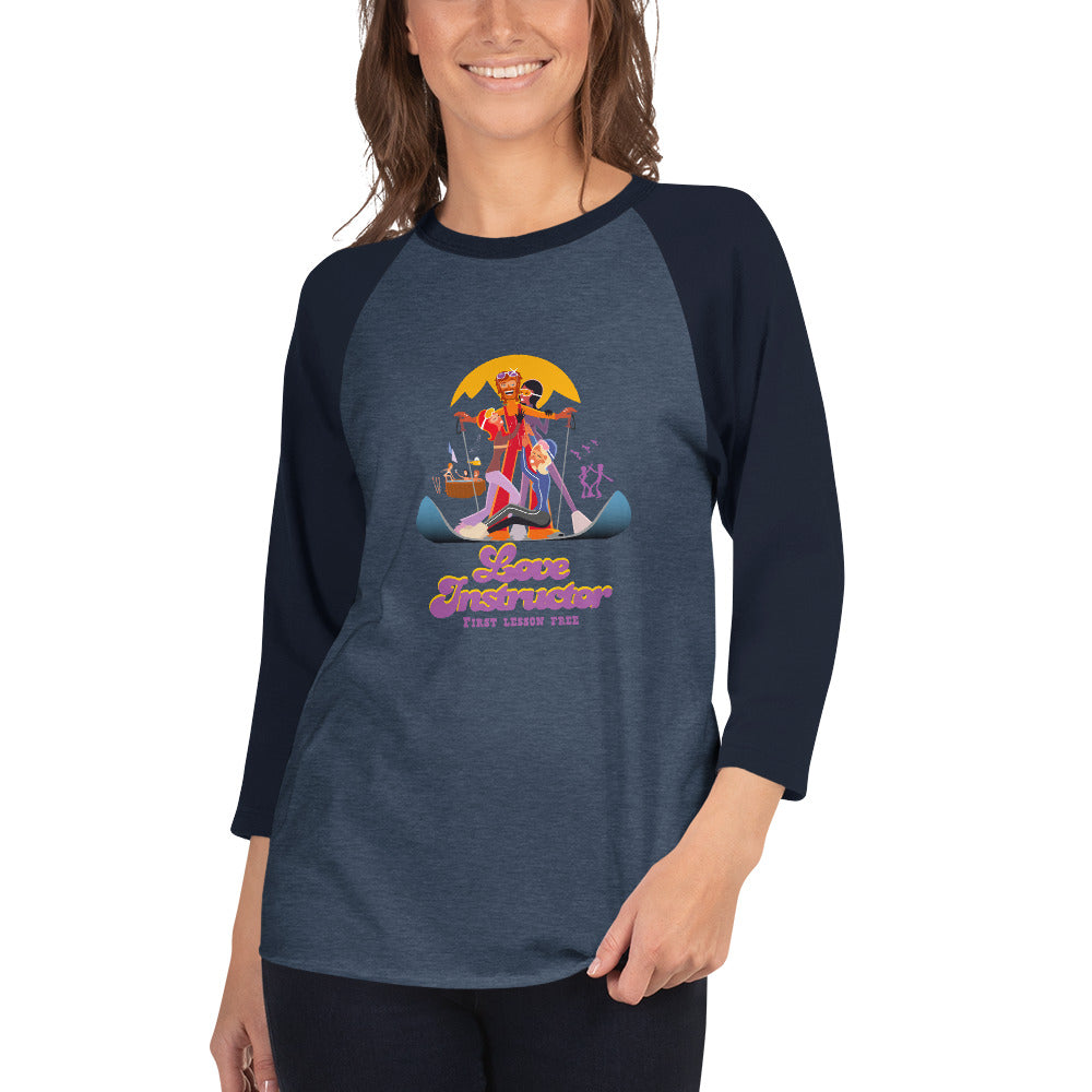 T-shirt à manches Raglan 3/4 Love instructor First lesson free