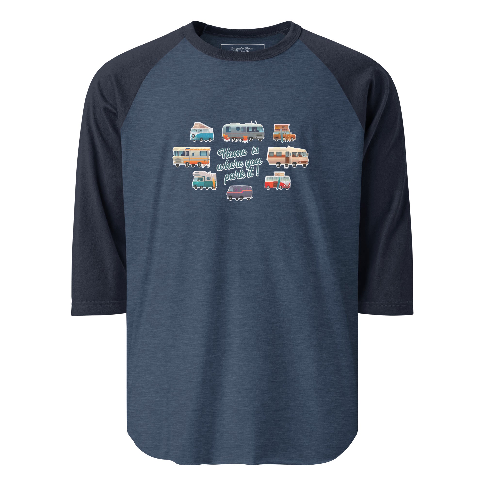 T-shirt à manches Raglan 3/4 Square Vintage Campers