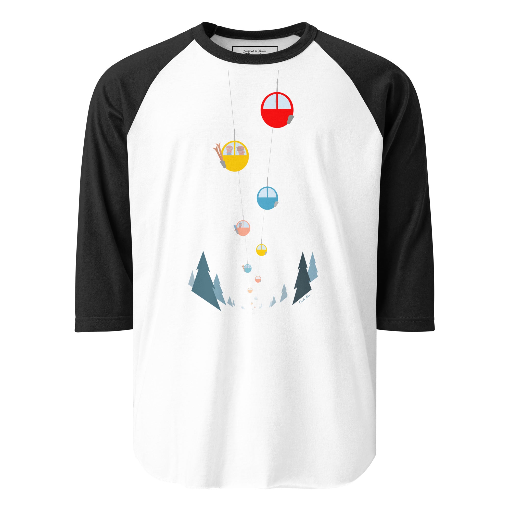 T-shirt à manches Raglan 3/4 Gondolas in the mist