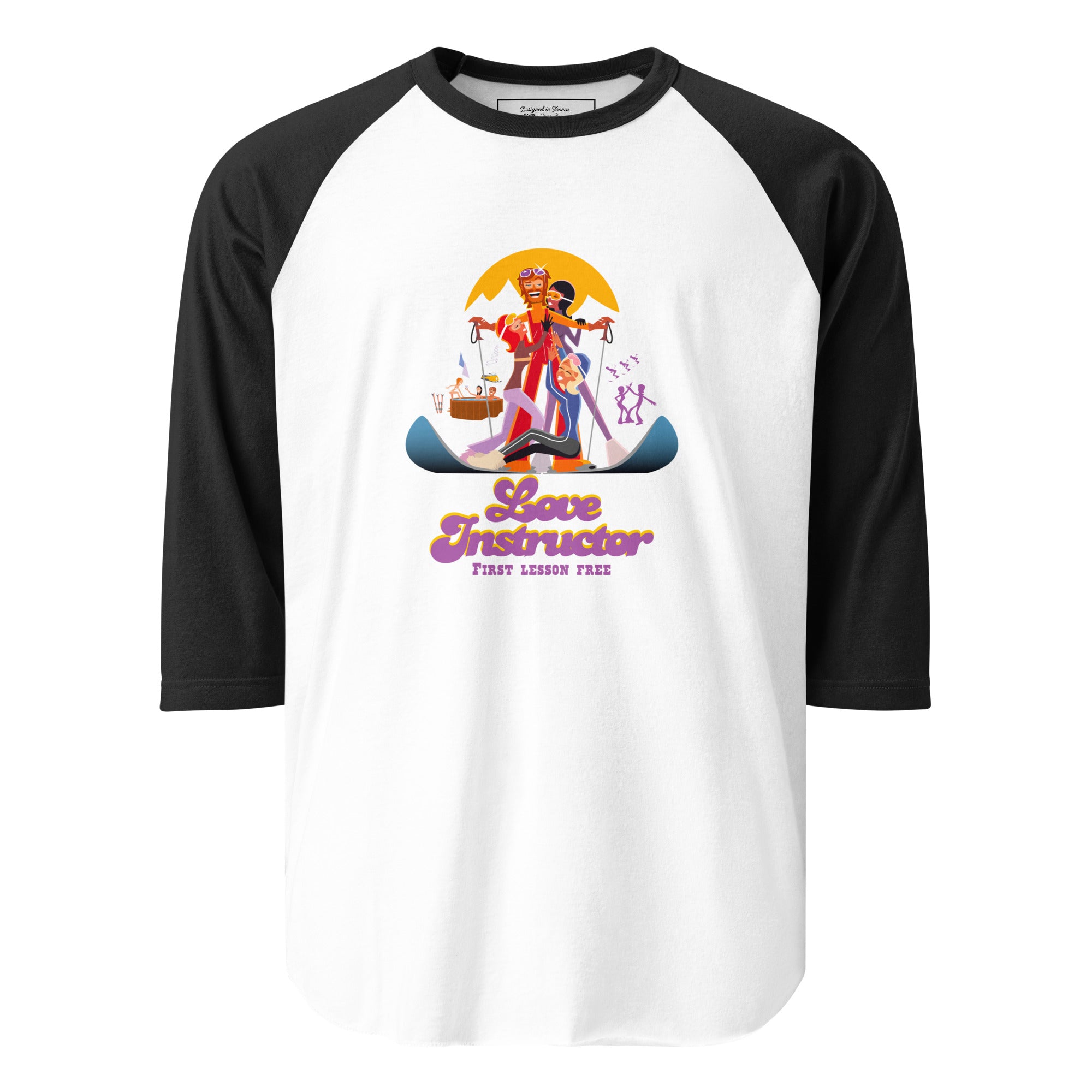 T-shirt à manches Raglan 3/4 Love instructor First lesson free