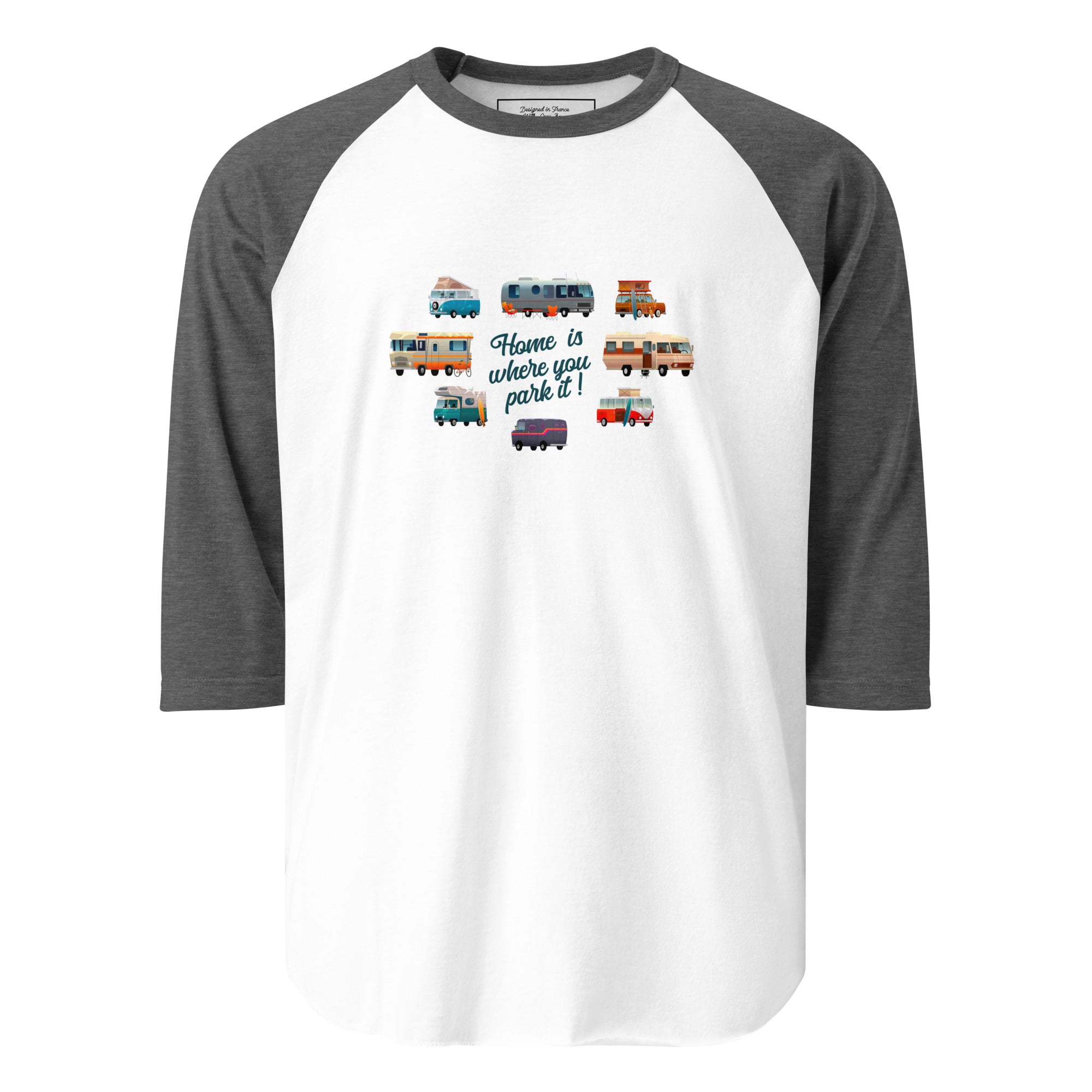 T-shirt à manches Raglan 3/4 Square Vintage Campers