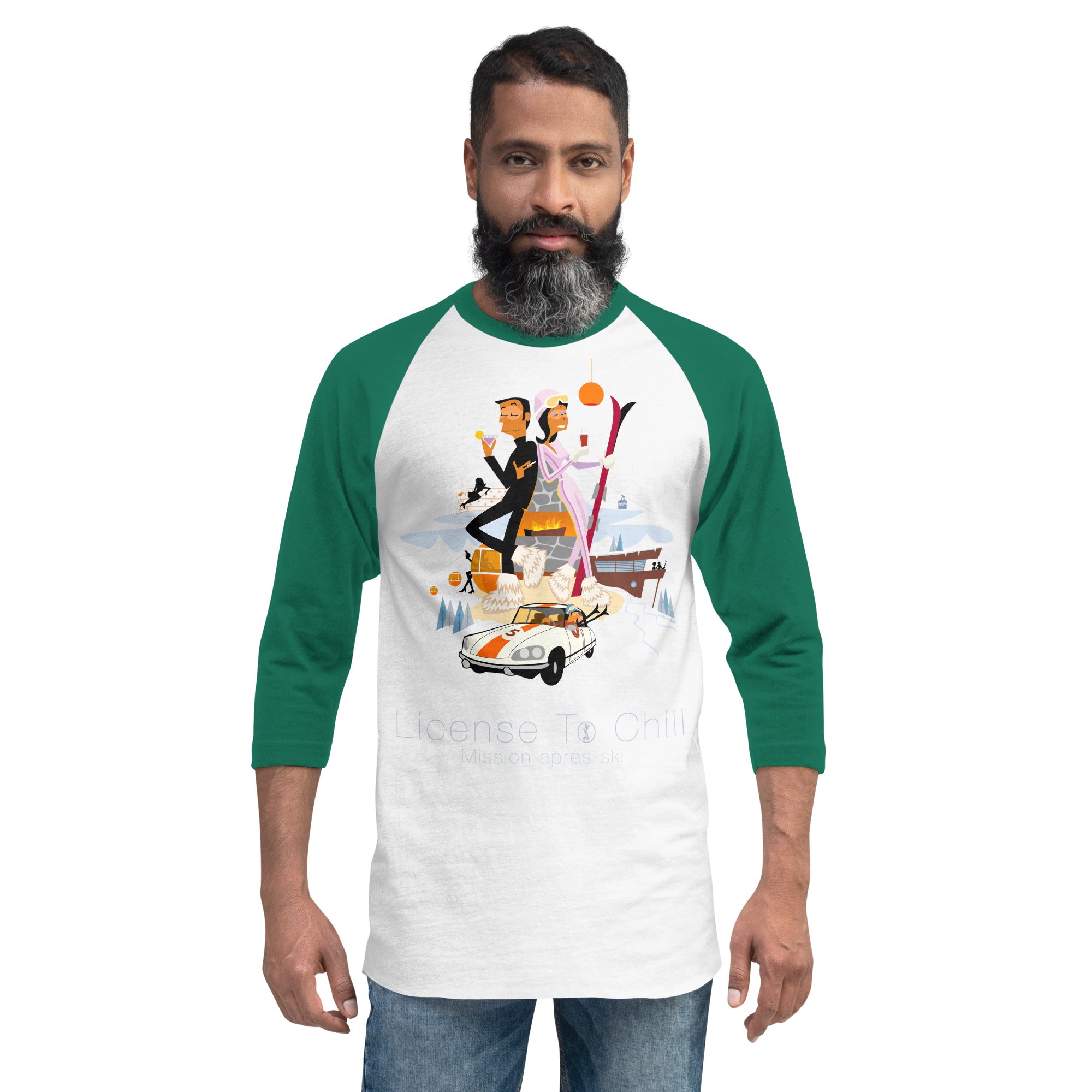 T-shirt à manches Raglan 3/4 License To Chill Mission Après-Ski