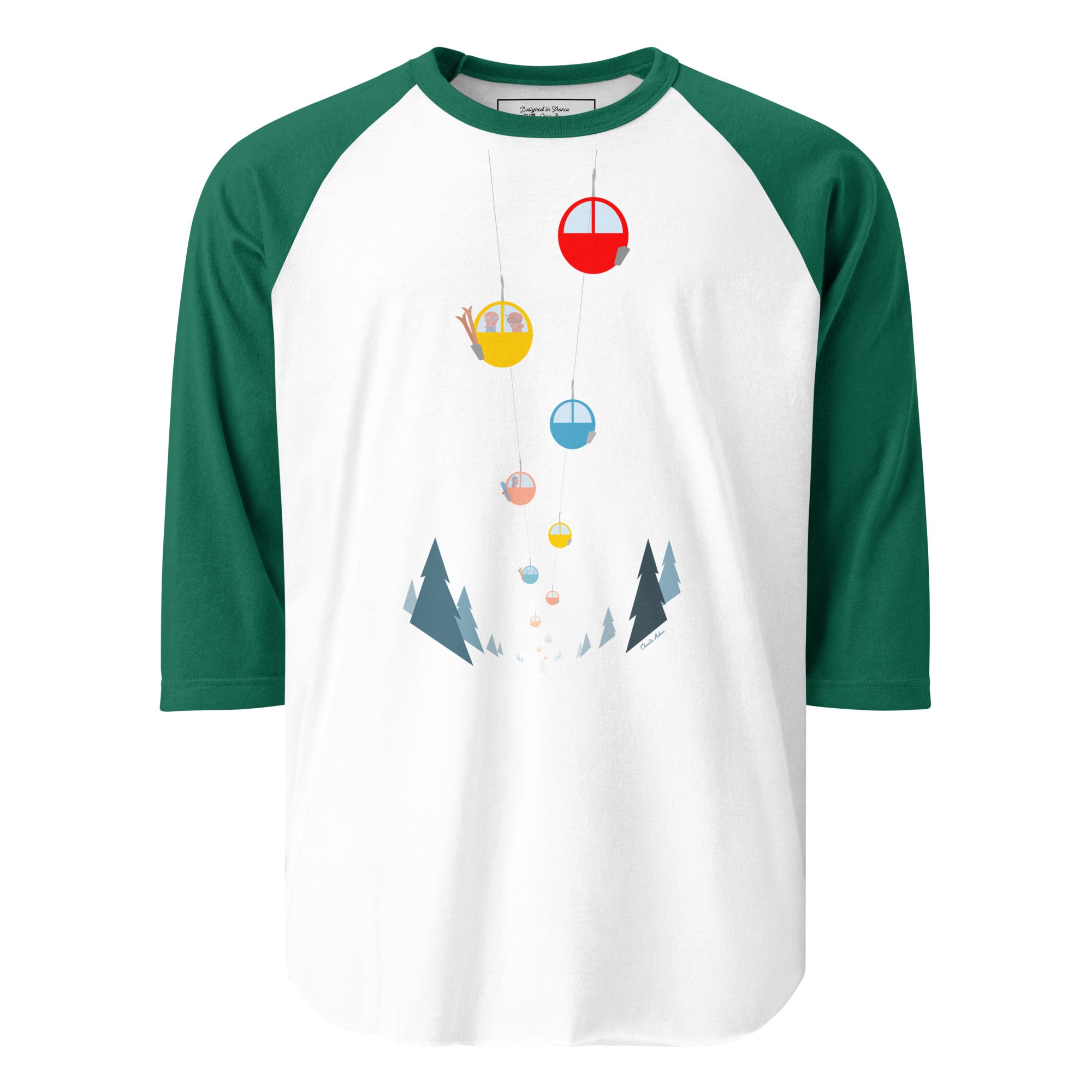 T-shirt à manches Raglan 3/4 Gondolas in the mist