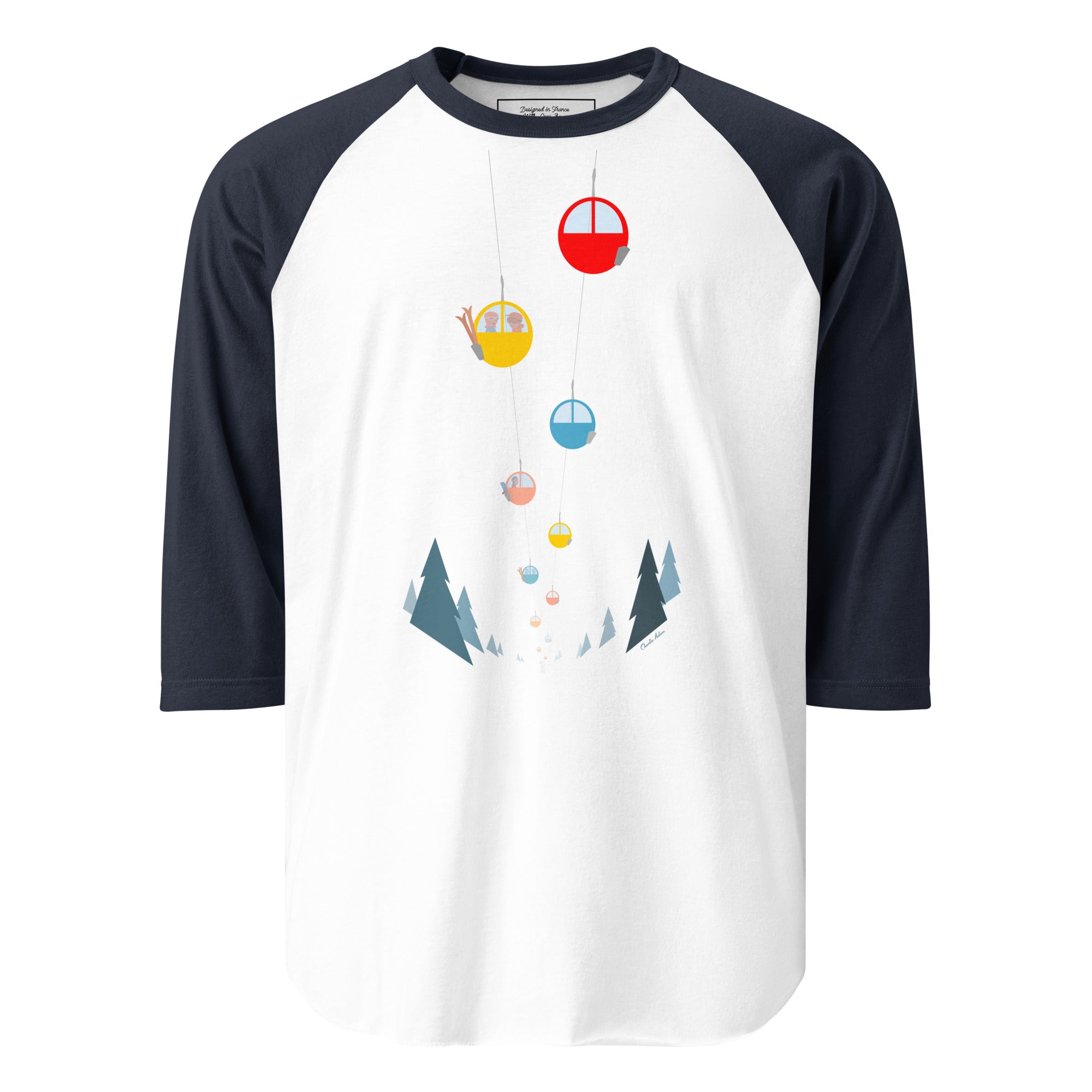 T-shirt à manches Raglan 3/4 Gondolas in the mist