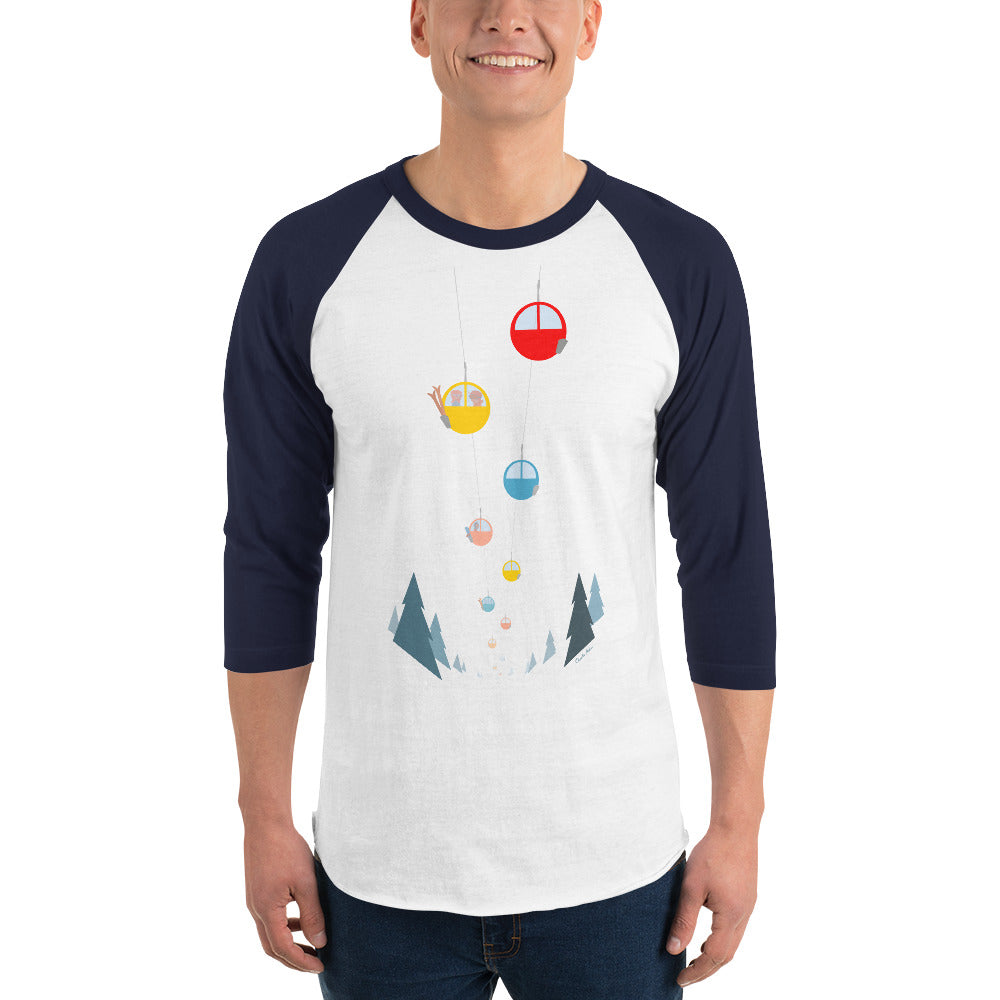 T-shirt à manches Raglan 3/4 Gondolas in the mist