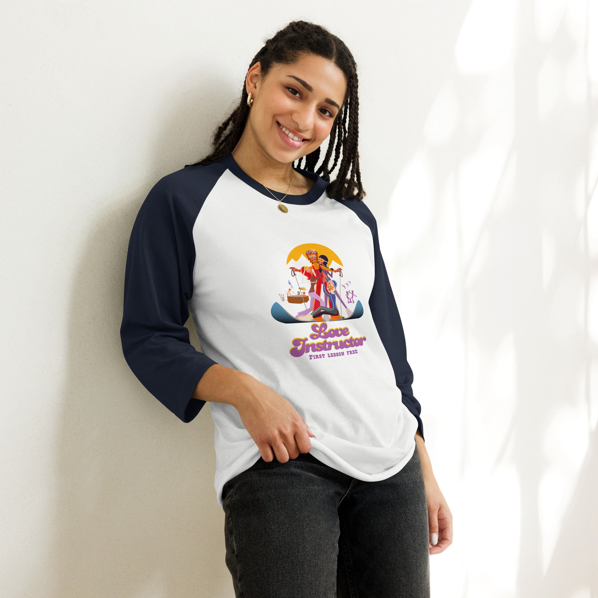 T-shirt à manches Raglan 3/4 Love instructor First lesson free