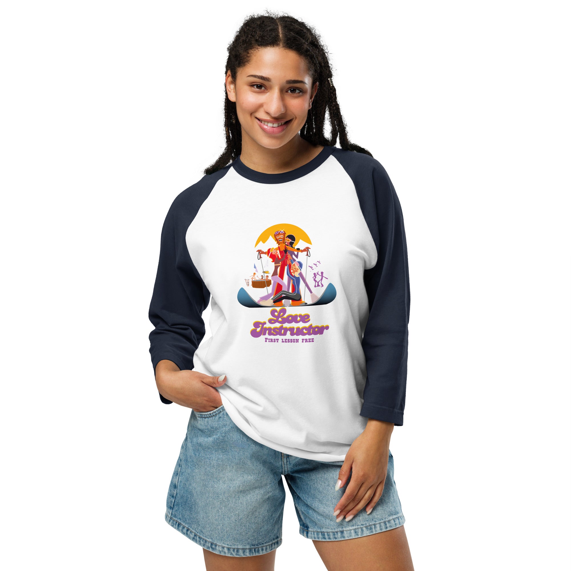 T-shirt à manches Raglan 3/4 Love instructor First lesson free