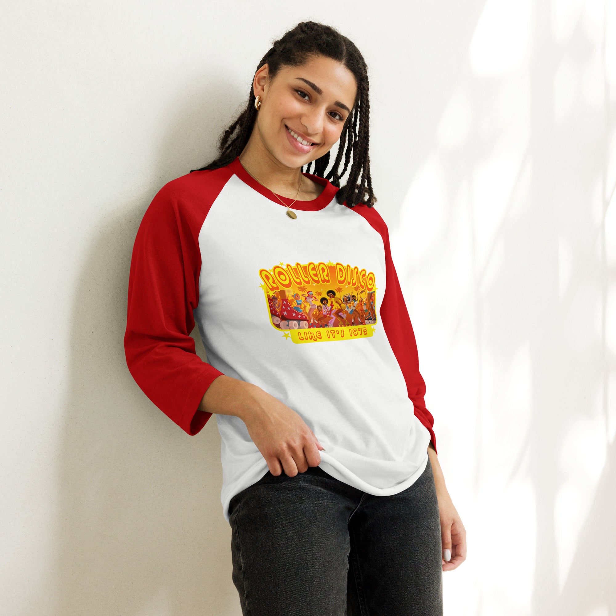 T-shirt à manches Raglan 3/4 Roller Disco